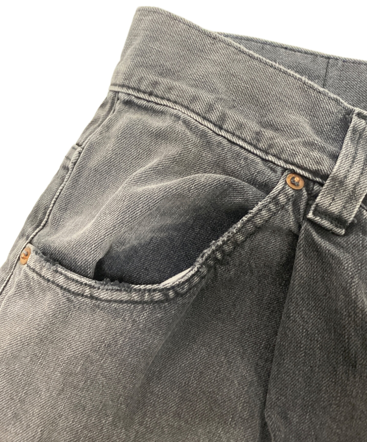 中古・古着通販】jieda (ジエダ) 2Tone Baggy Denim Pants ブラック 