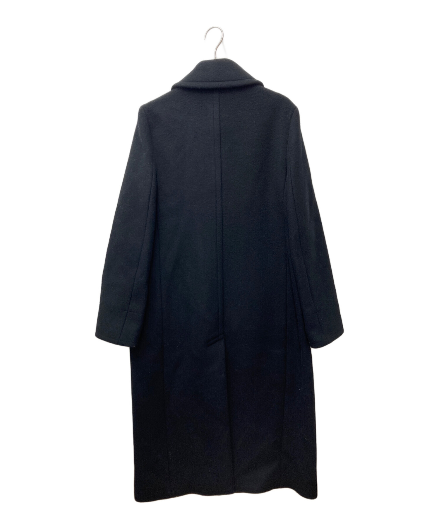 中古・古着通販】HYKE (ハイク) ロングピーコート ブラック サイズ:3