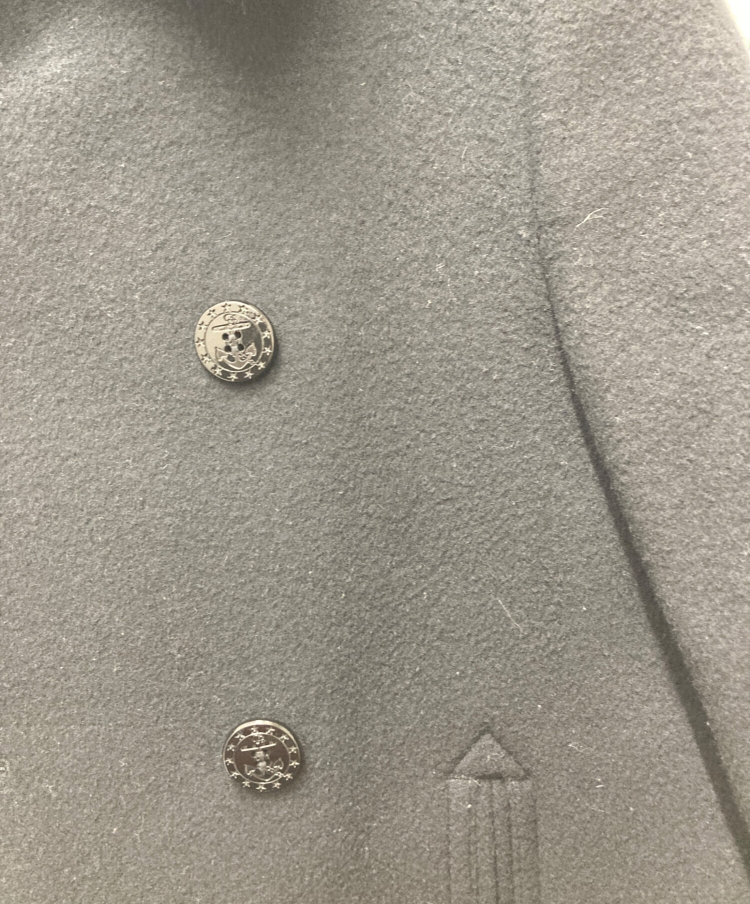 中古・古着通販】HYKE (ハイク) ロングピーコート ブラック サイズ:3