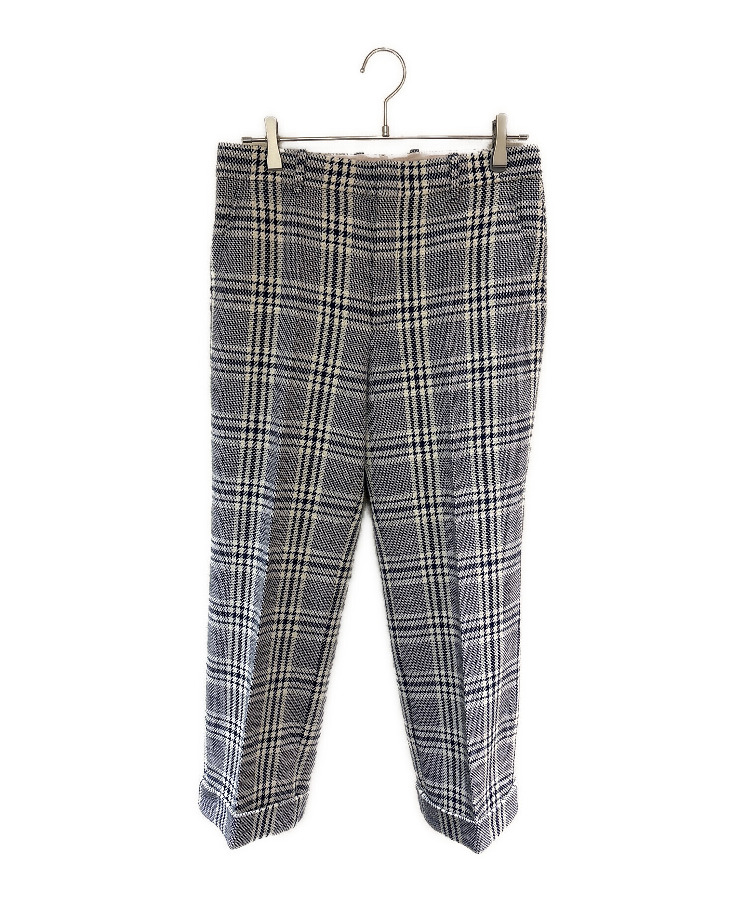 中古・古着通販】GUCCI (グッチ) リネン混ウールチェックパンツ