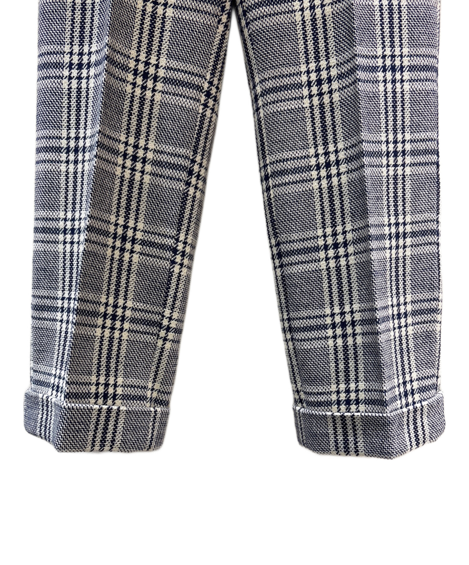 中古・古着通販】GUCCI (グッチ) リネン混ウールチェックパンツ