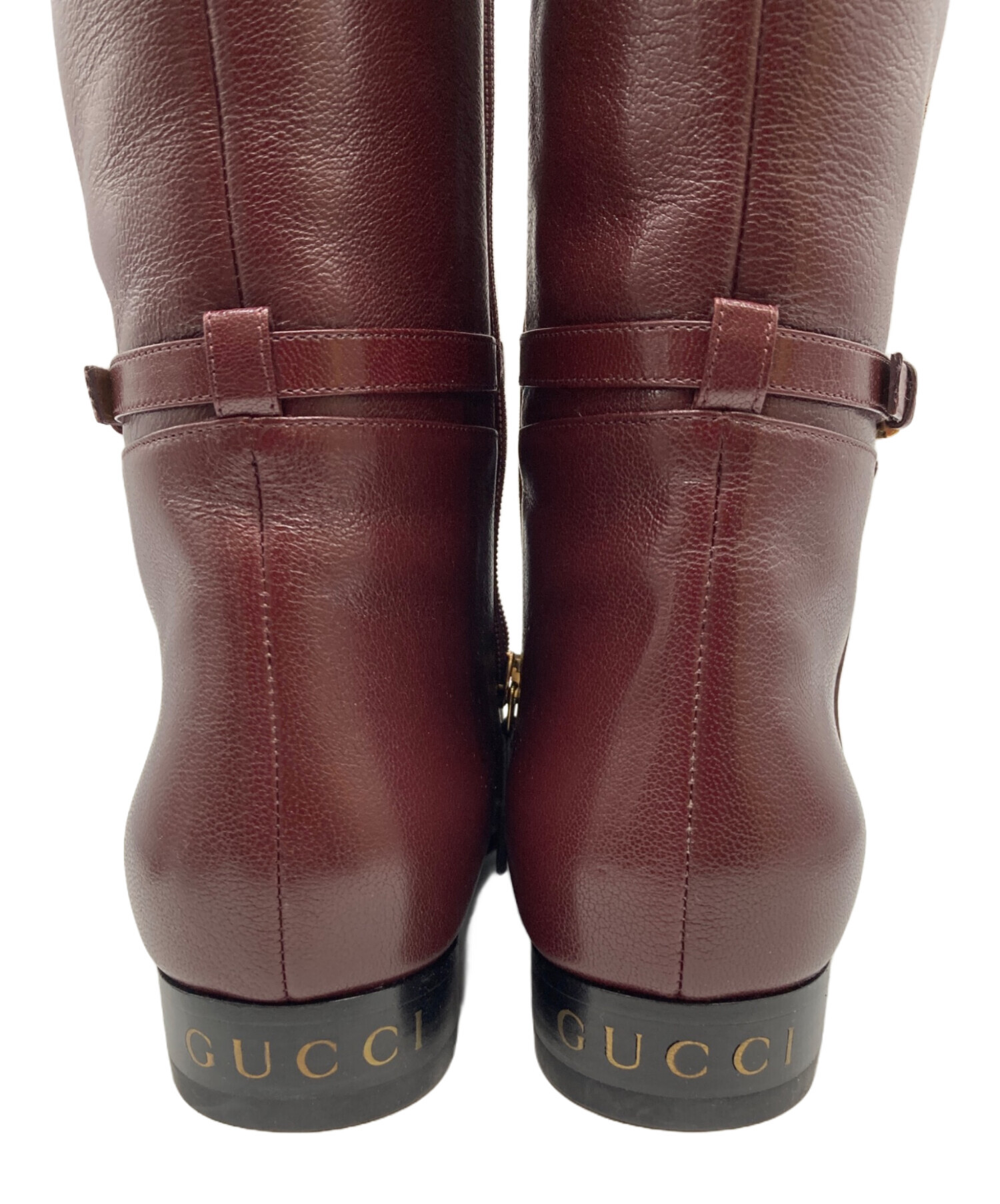 中古・古着通販】GUCCI (グッチ) ロングブーツ ボルドー サイズ:38