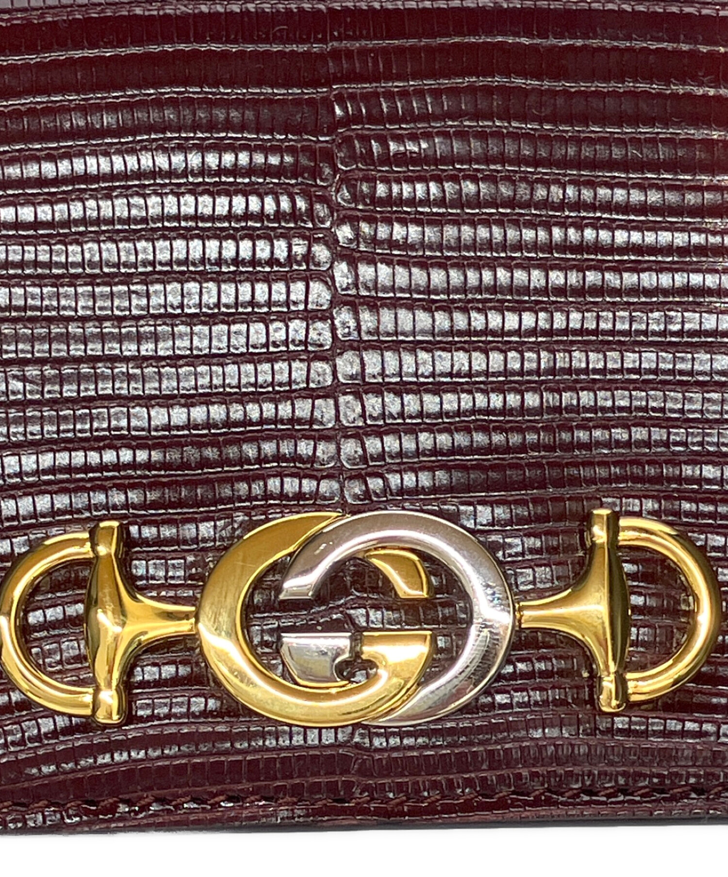 中古・古着通販】GUCCI (グッチ) ミニチェーンウォレット ボルドー
