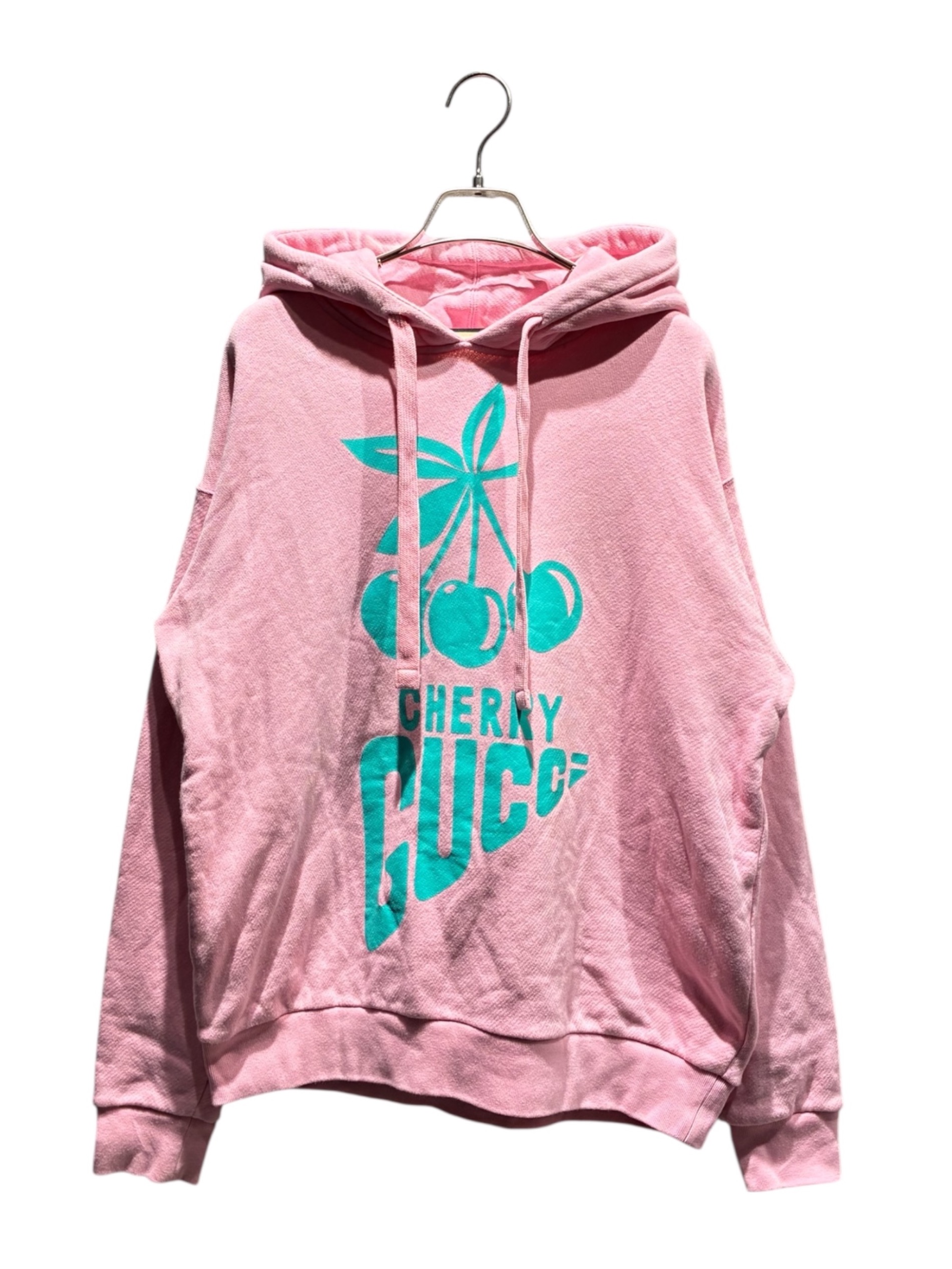 中古・古着通販】GUCCI (グッチ) JERSEY COTTON HOODIE ピンク サイズ