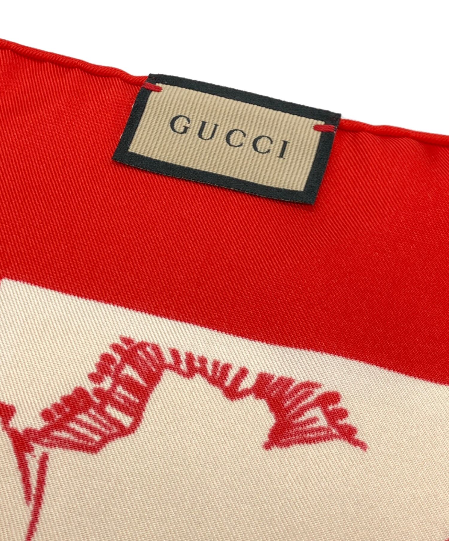 中古・古着通販】GUCCI (グッチ) スカーフ レッド｜ブランド・古着通販