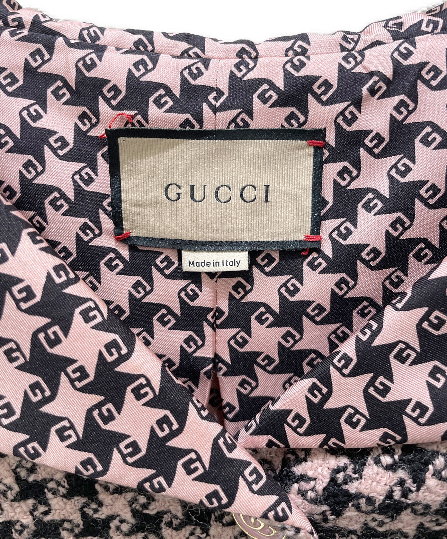 中古・古着通販】GUCCI (グッチ) ハウンドトゥース ウール ジャケット