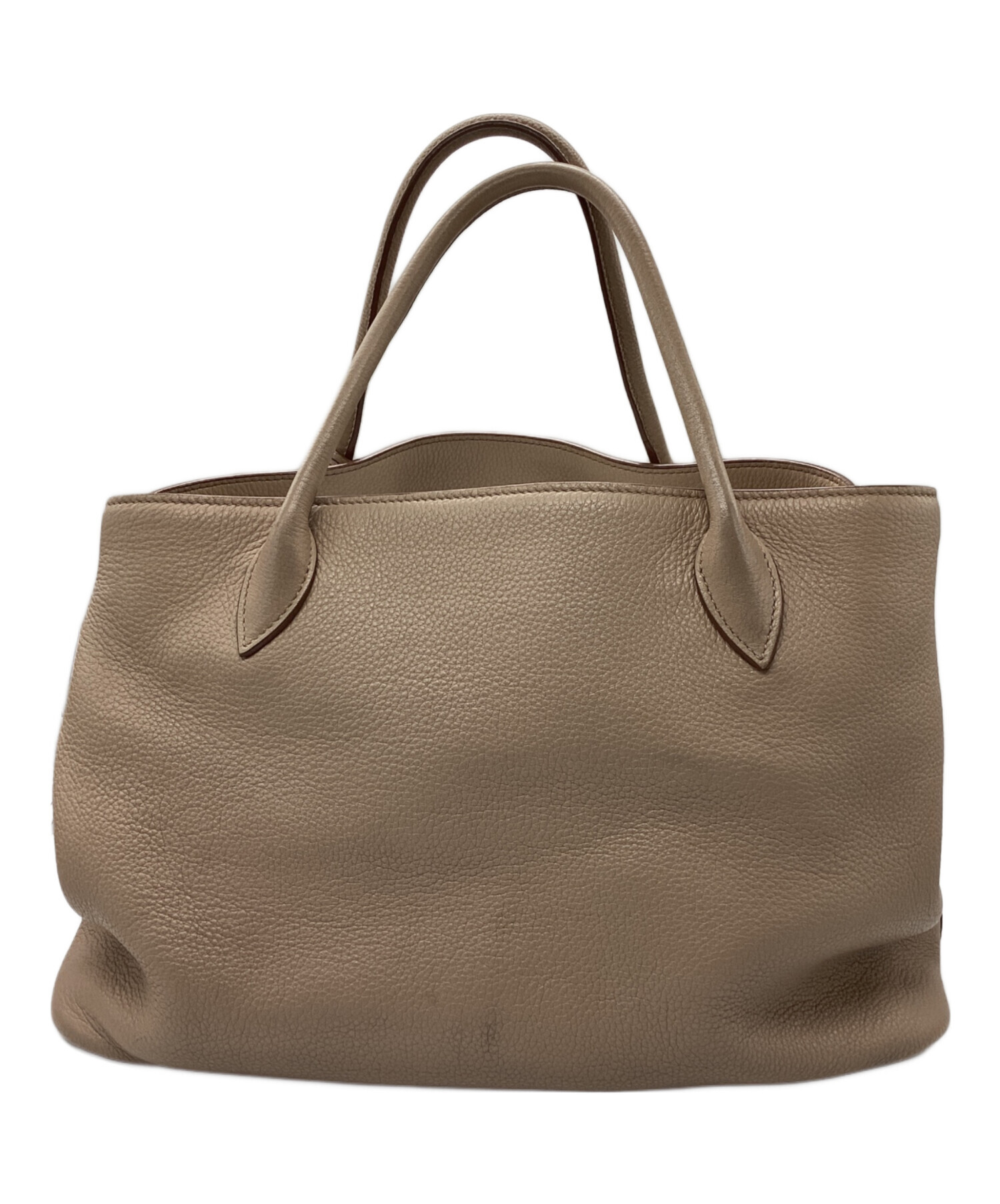中古・古着通販】PRADA (プラダ) シボレザー2WAYトートバッグ ベージュ