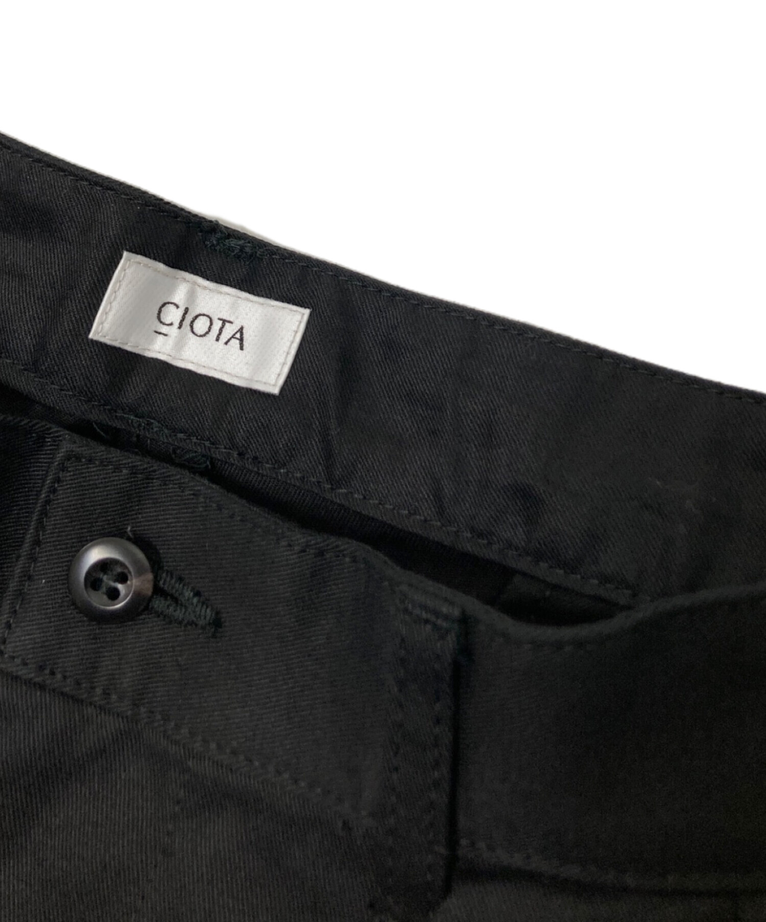 中古・古着通販】CIOTA (シオタ) 2タックチノパンツ ブラック サイズ:2
