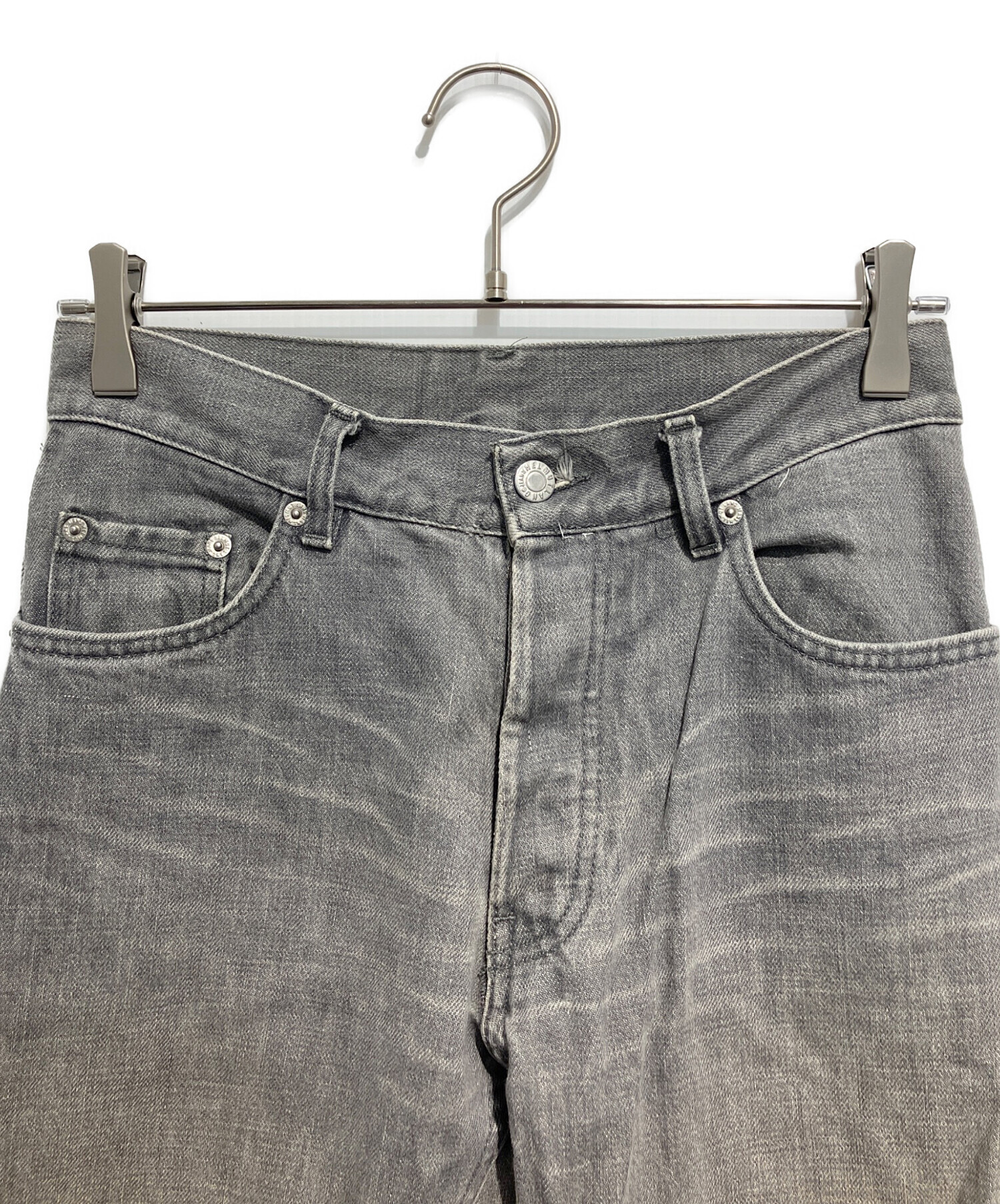 HELMUTLANG ヘルムートラング　ストレートブラックデニムパンツサイズ28 中古・古着通販】HELMUT LANG (ヘルムートラング) デニムパンツ グレー