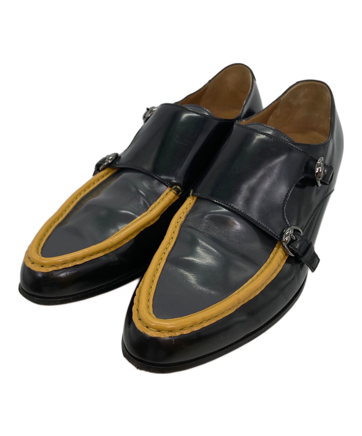 グッチ　ダブルG付きメンズレースアップシューズ　27.5センチused 中古・古着通販】GUCCI (グッチ) ダブルモンクシューズ ブラック