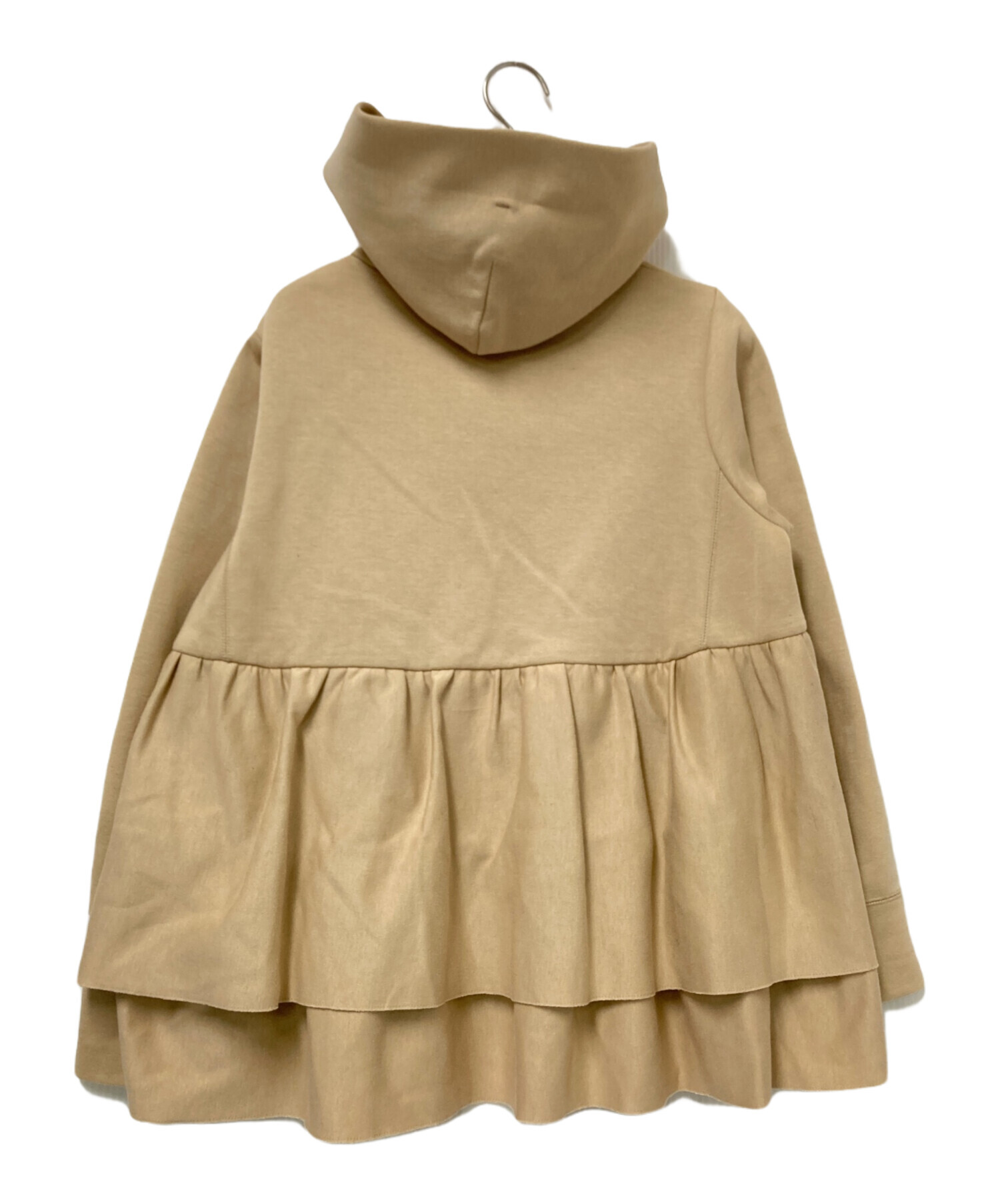 yori バックダブルフレアパーカー　ネイビー 中古・古着通販】YORI (ヨリ) バックダブルフレアジップパーカー