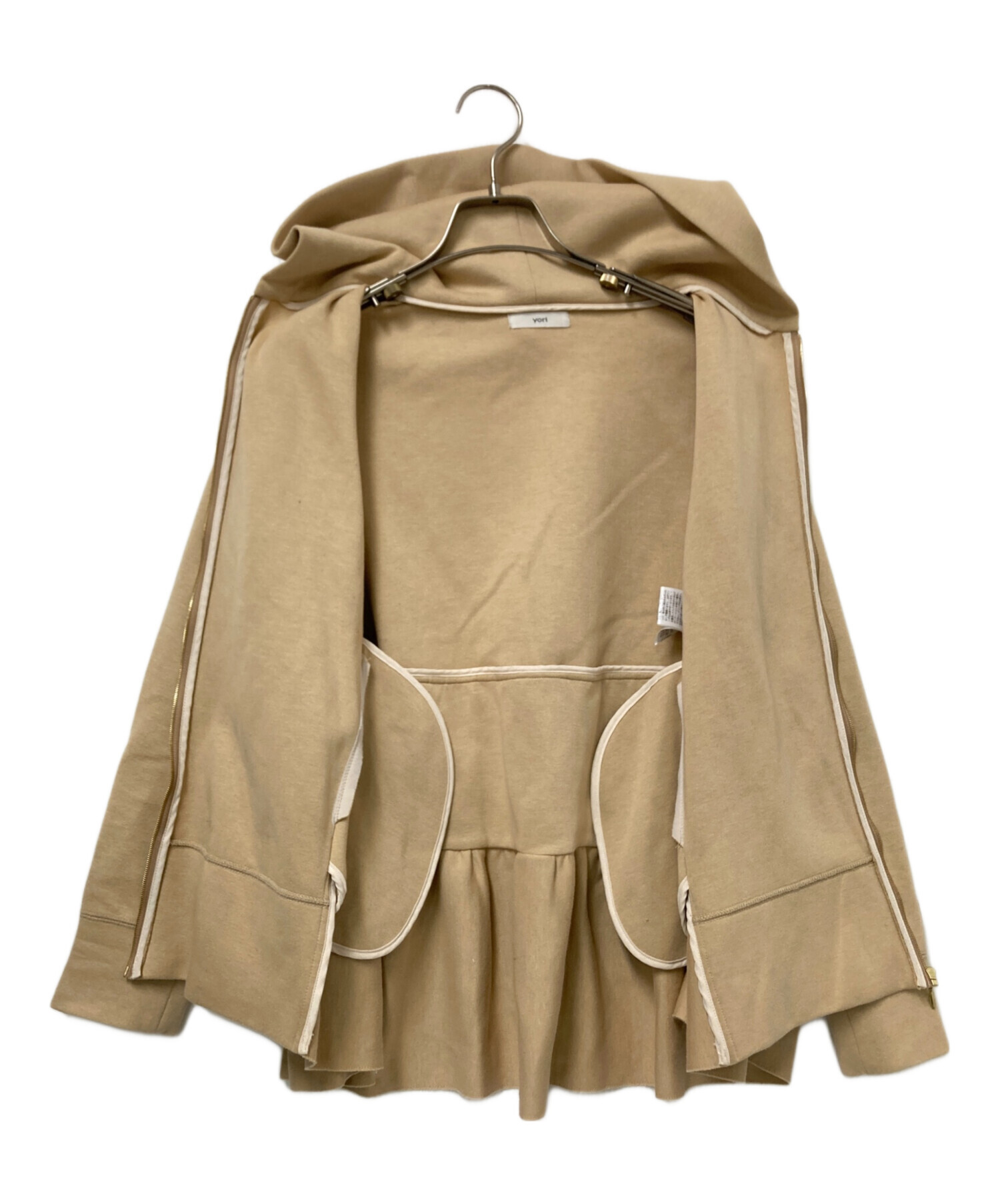 中古・古着通販】YORI (ヨリ) バックダブルフレアジップパーカー