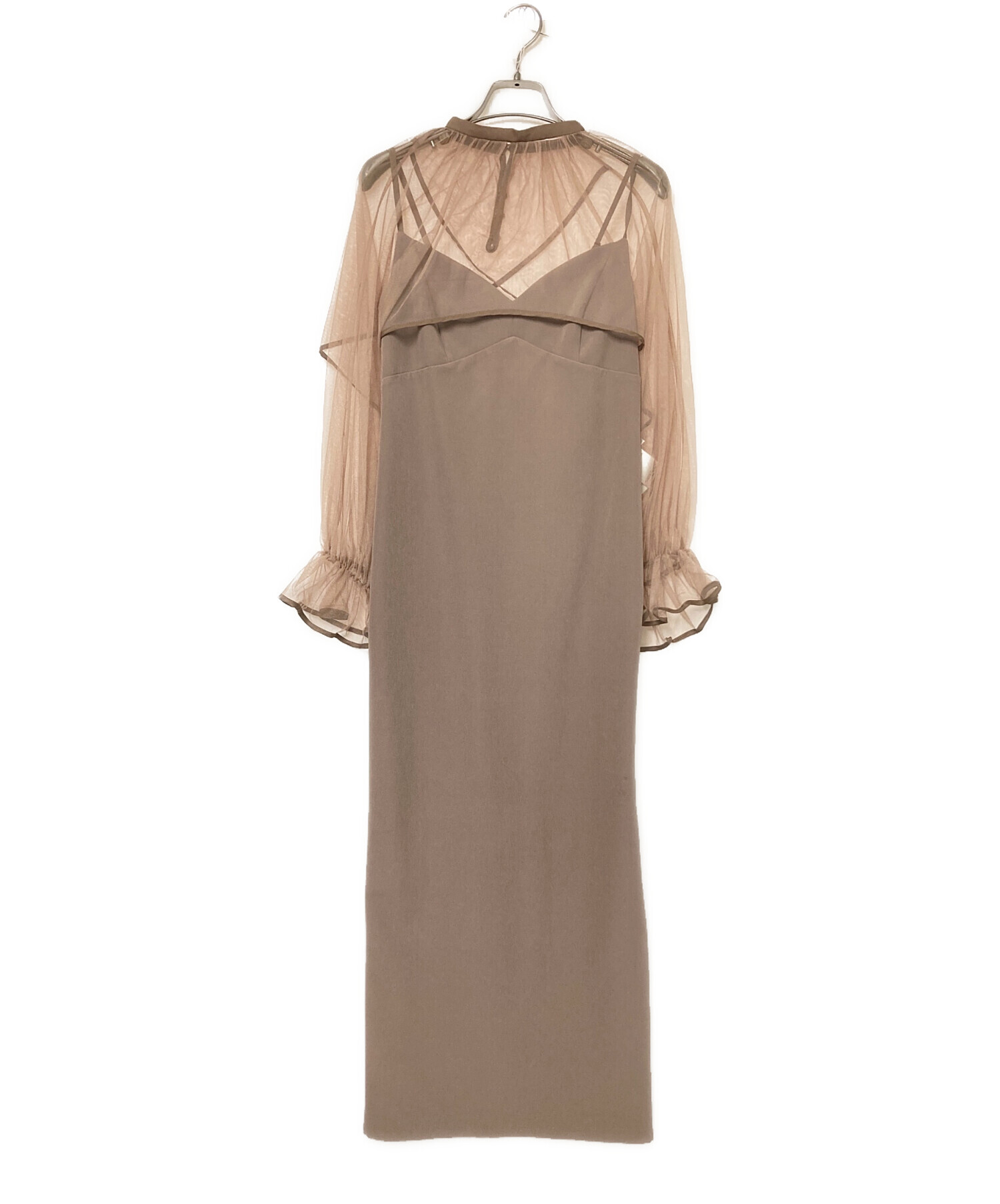 中古・古着通販】Ameri (アメリ) MANY WAY AIRY VEIL DRESS ベージュ 