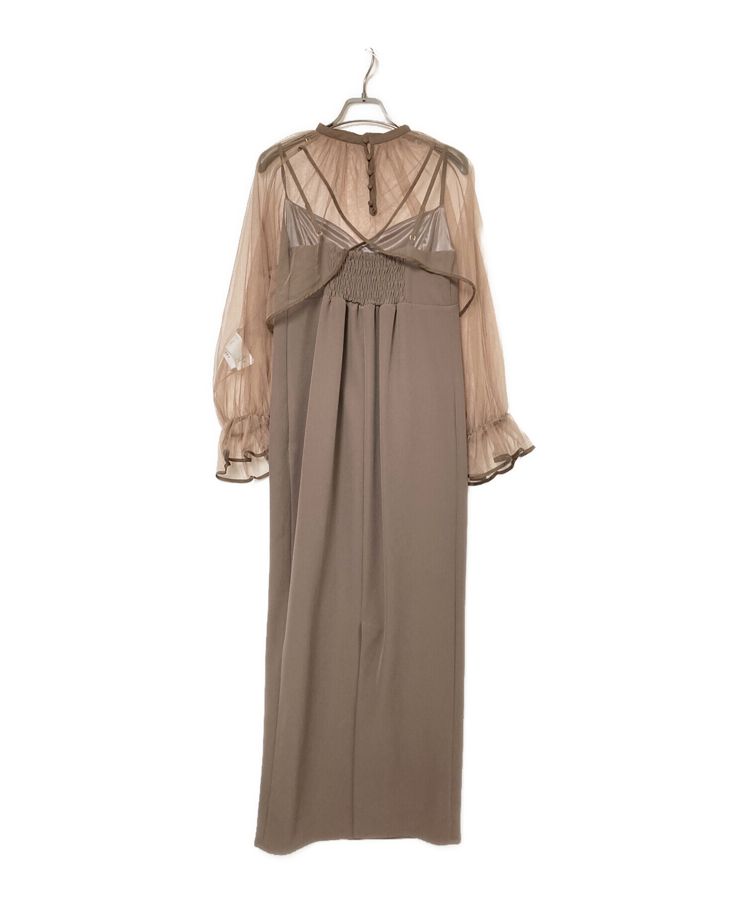 中古・古着通販】Ameri (アメリ) MANY WAY AIRY VEIL DRESS ベージュ 