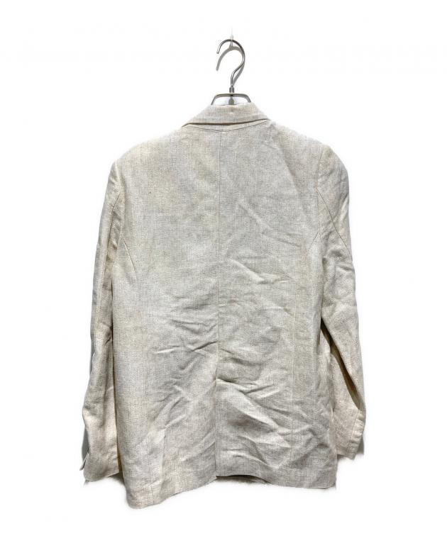【新品未使用タグ付】25,300円　 anuans フリンジテーラードジャケット 中古・古着通販】anuans (アニュアンス) リネンダブルテーラード