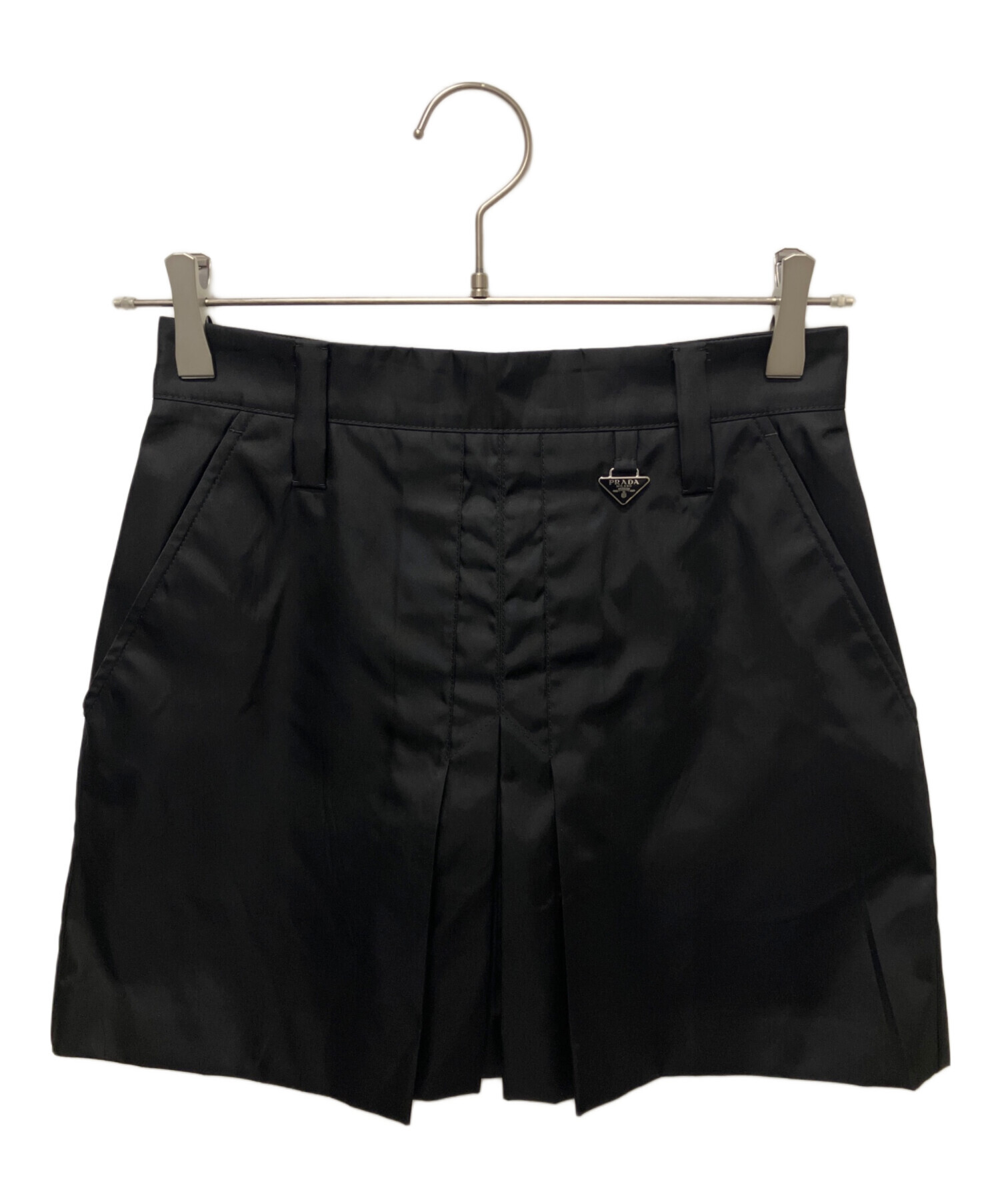 中古・古着通販】PRADA (プラダ) RE-NYLON/ミニスカート ブラック