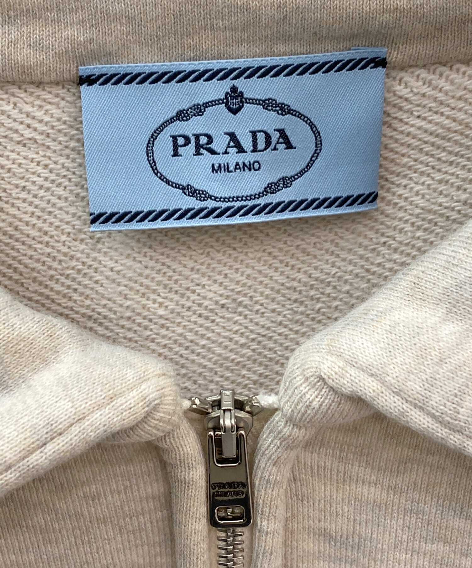 中古・古着通販】PRADA (プラダ) 長袖 コットンフリース ポロシャツ