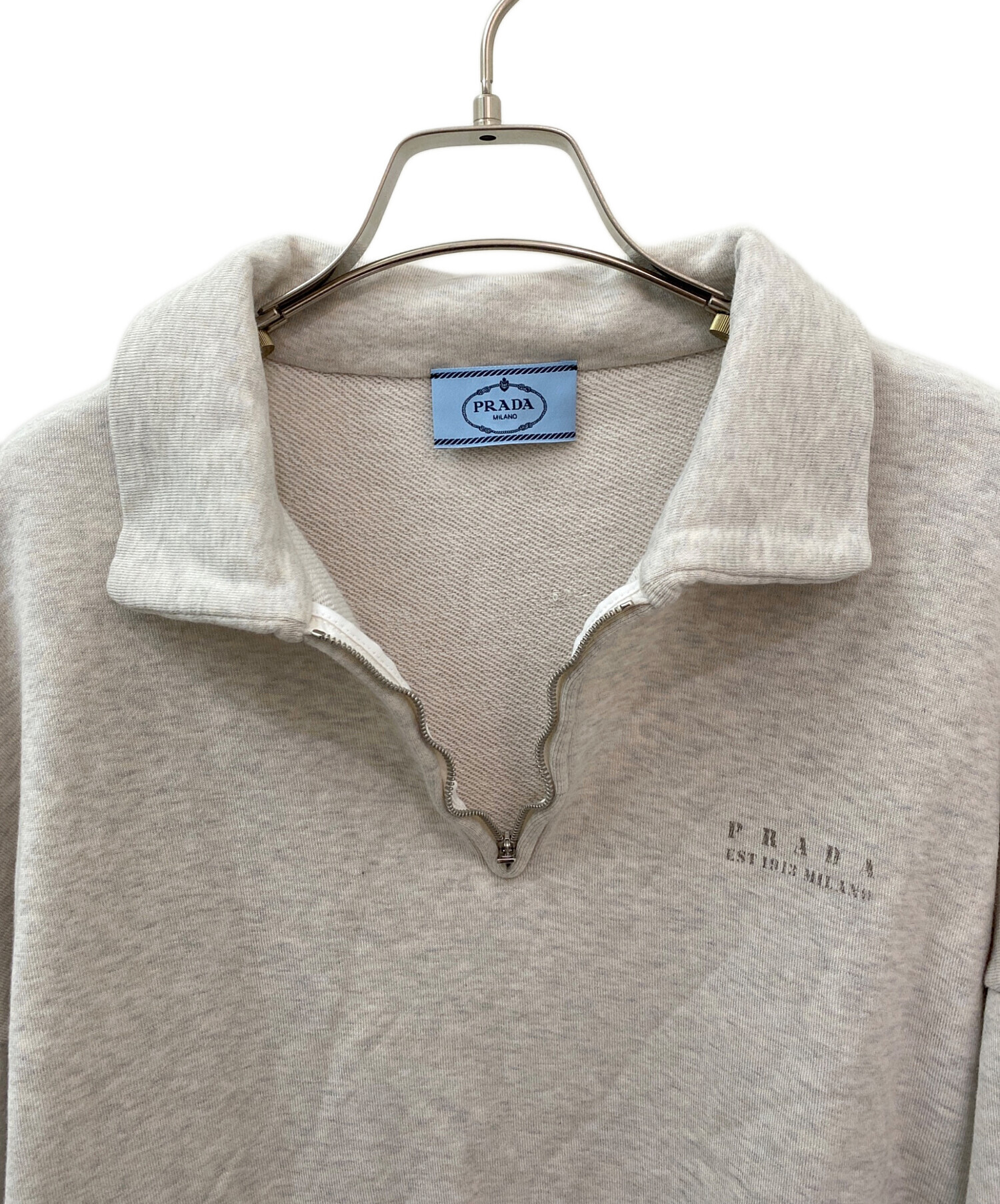 中古・古着通販】PRADA (プラダ) 長袖 コットンフリース ポロシャツ