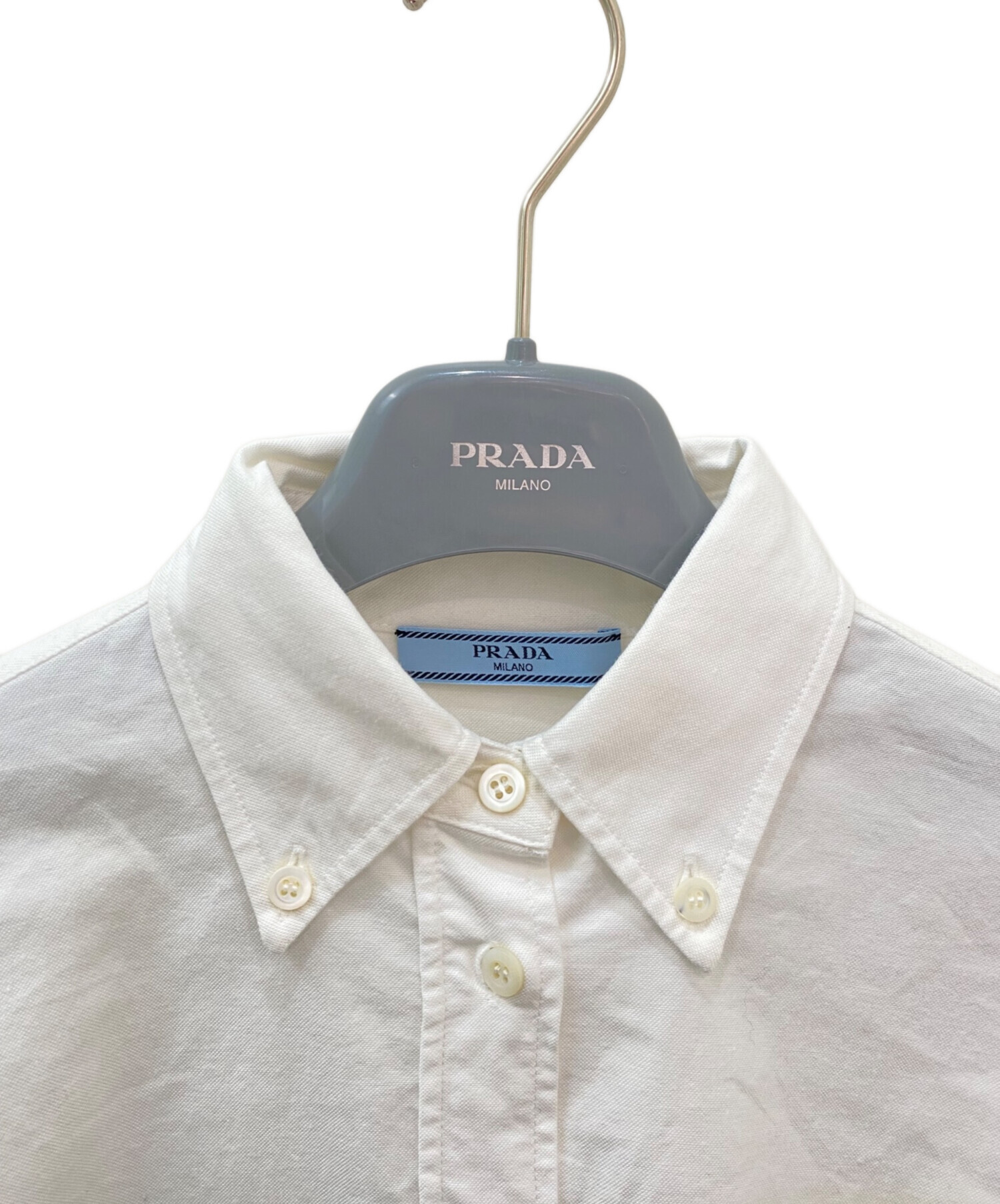 中古・古着通販】PRADA (プラダ) オックスフォードコットン ロゴ刺繍
