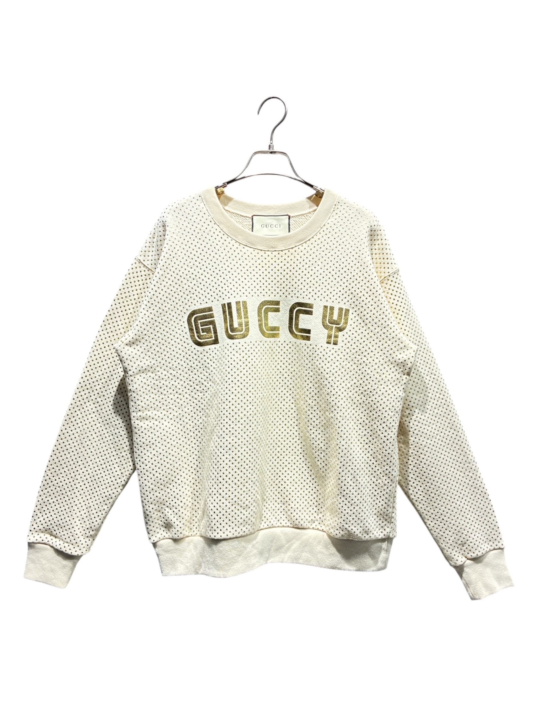 中古・古着通販】GUCCI (グッチ) ロゴプリントラメデザインスウェット