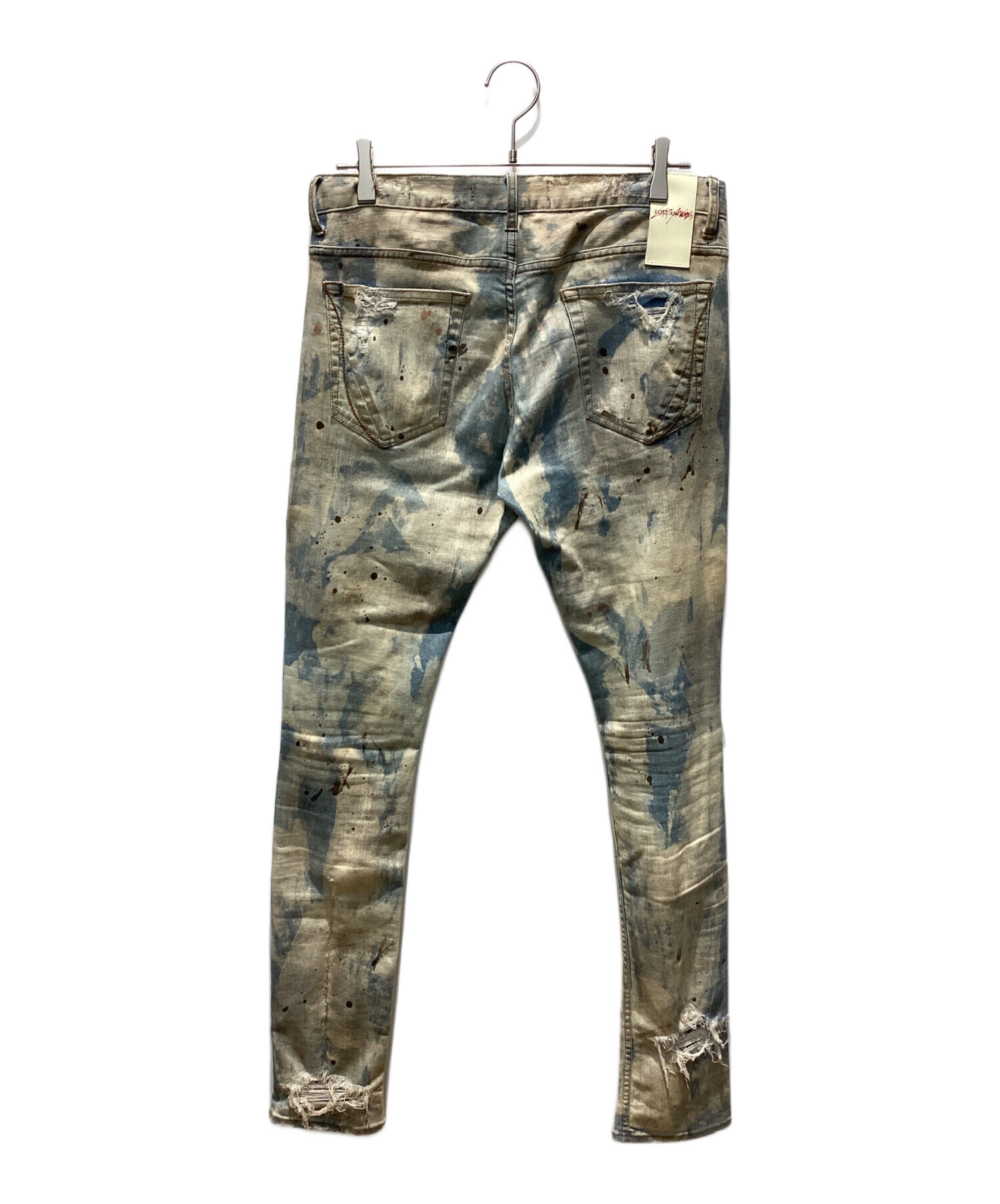 LOST ANGELS ダメージスキニーデニム 32イン 中古・古着通販】LOST ANGELS (ロストエンジェル) JOSHUA DISTRESSED