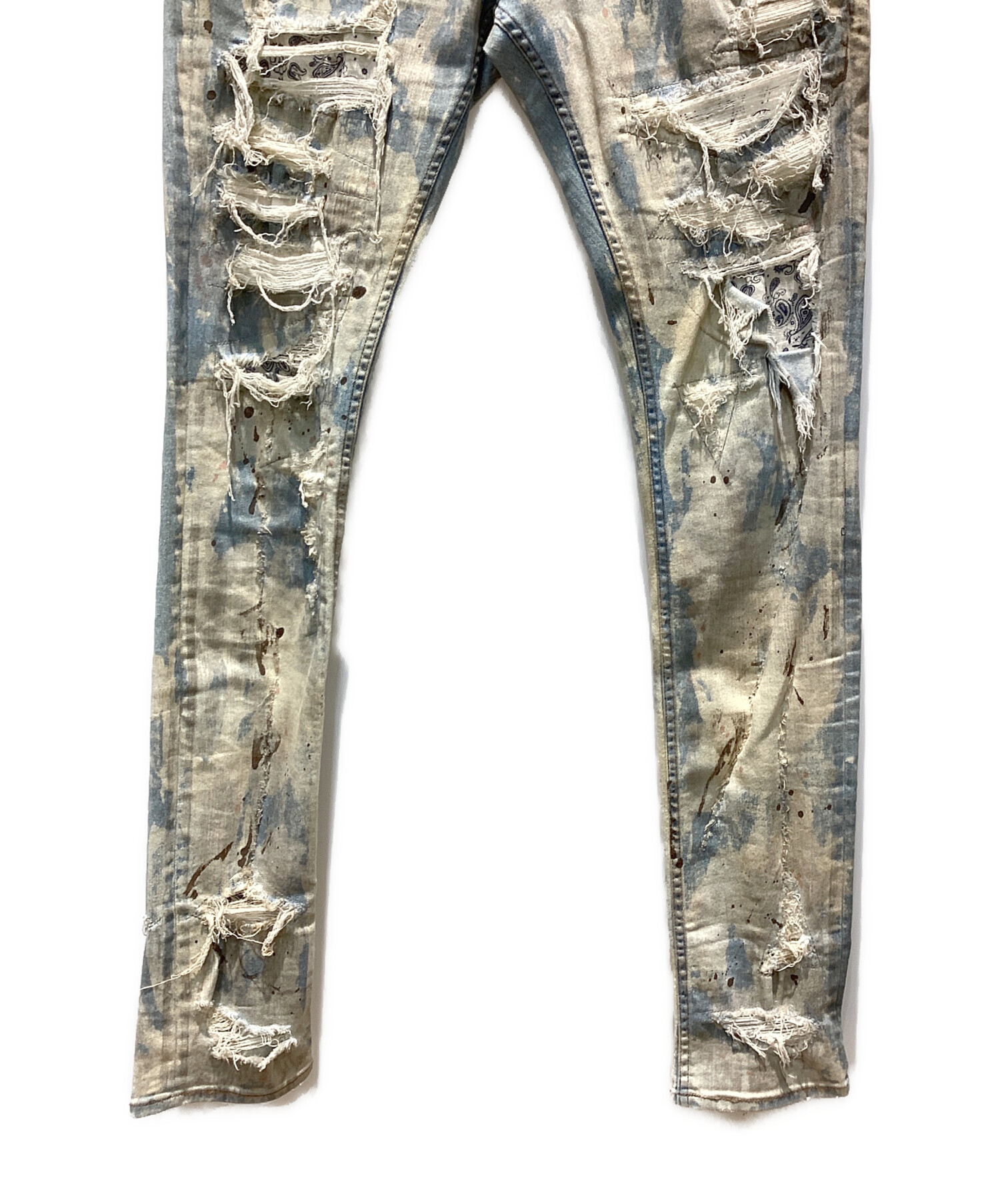 LOST ANGELS ダメージスキニーデニム 32イン 中古・古着通販】LOST ANGELS (ロストエンジェル) JOSHUA DISTRESSED