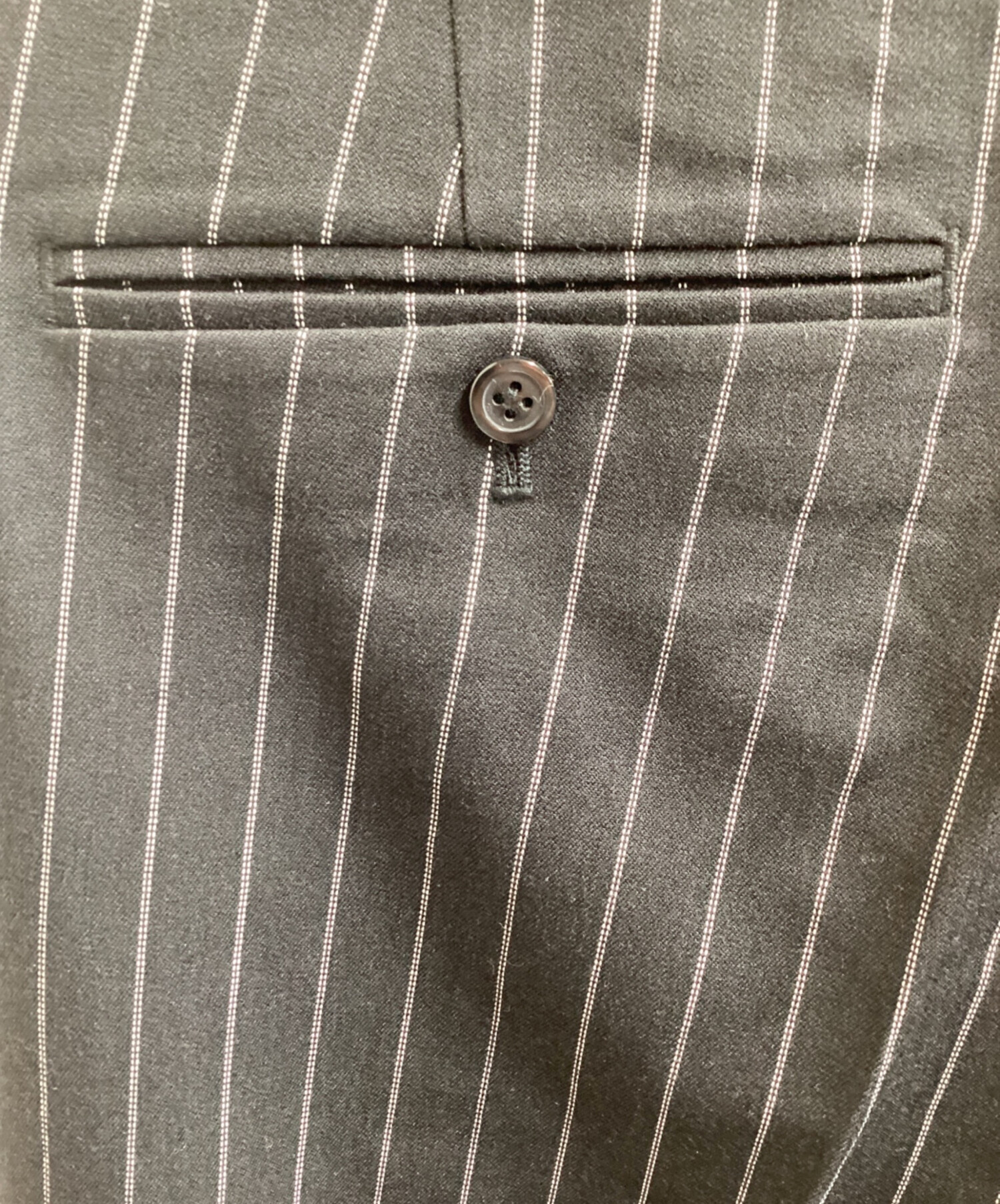 中古・古着通販】SHIKITARI (シキタリ) STRIPE FLARE SLACKS