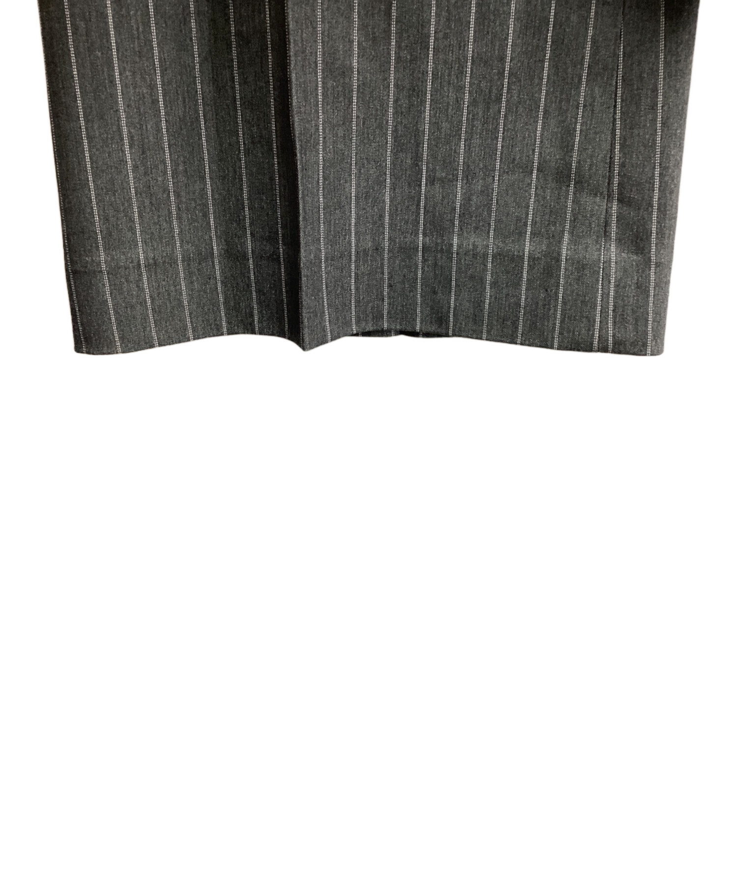 中古・古着通販】SHIKITARI (シキタリ) STRIPE FLARE SLACKS グレー