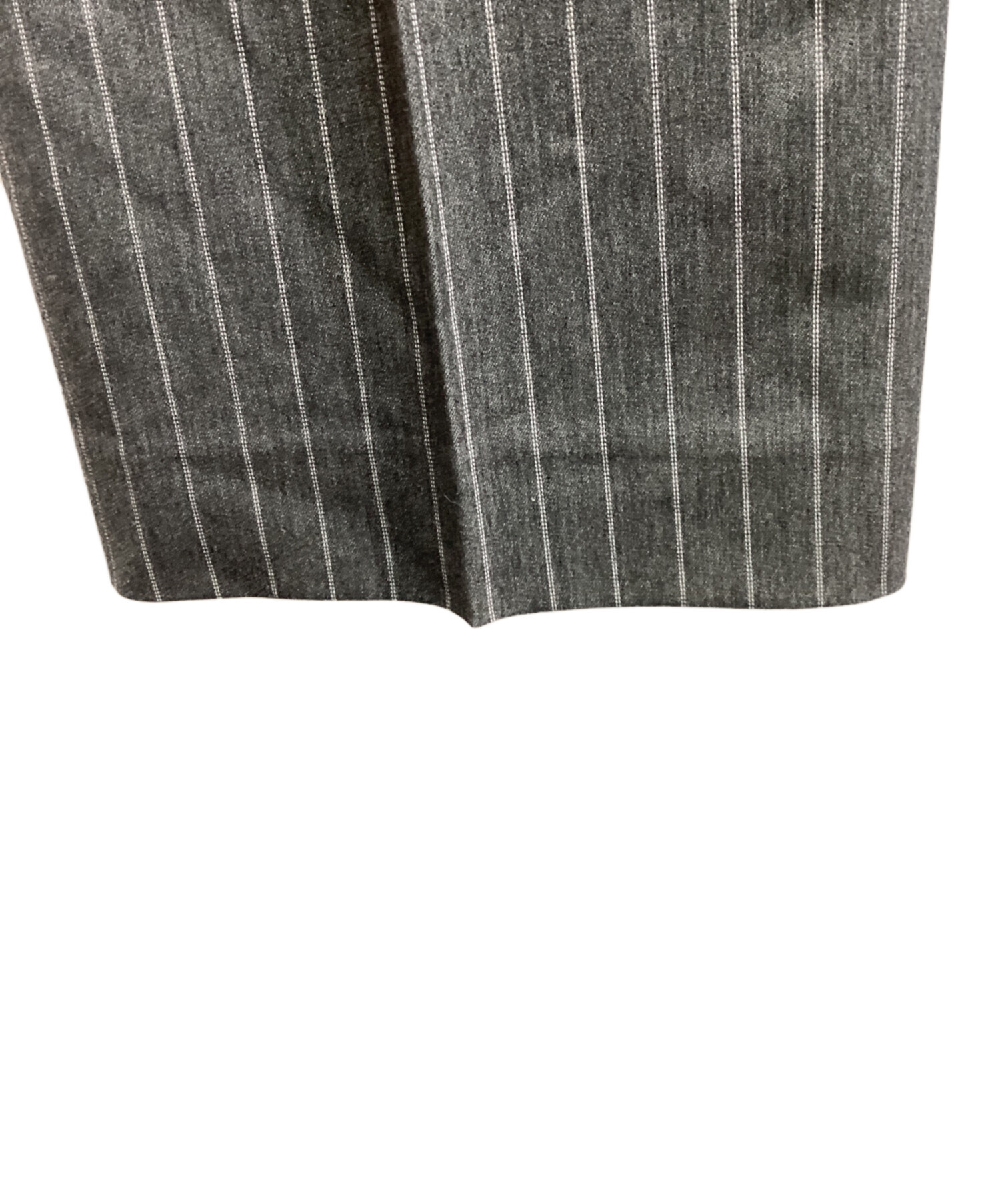 中古・古着通販】SHIKITARI (シキタリ) STRIPE FLARE SLACKS グレー