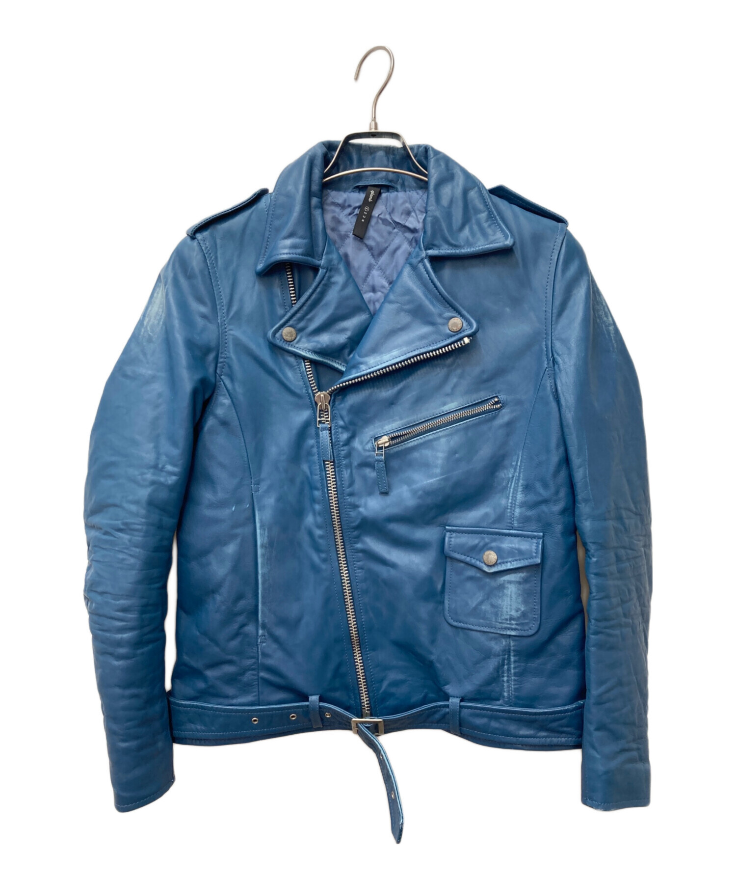 中古・古着通販】glamb (グラム) ダブルライダースジャケット ブルー