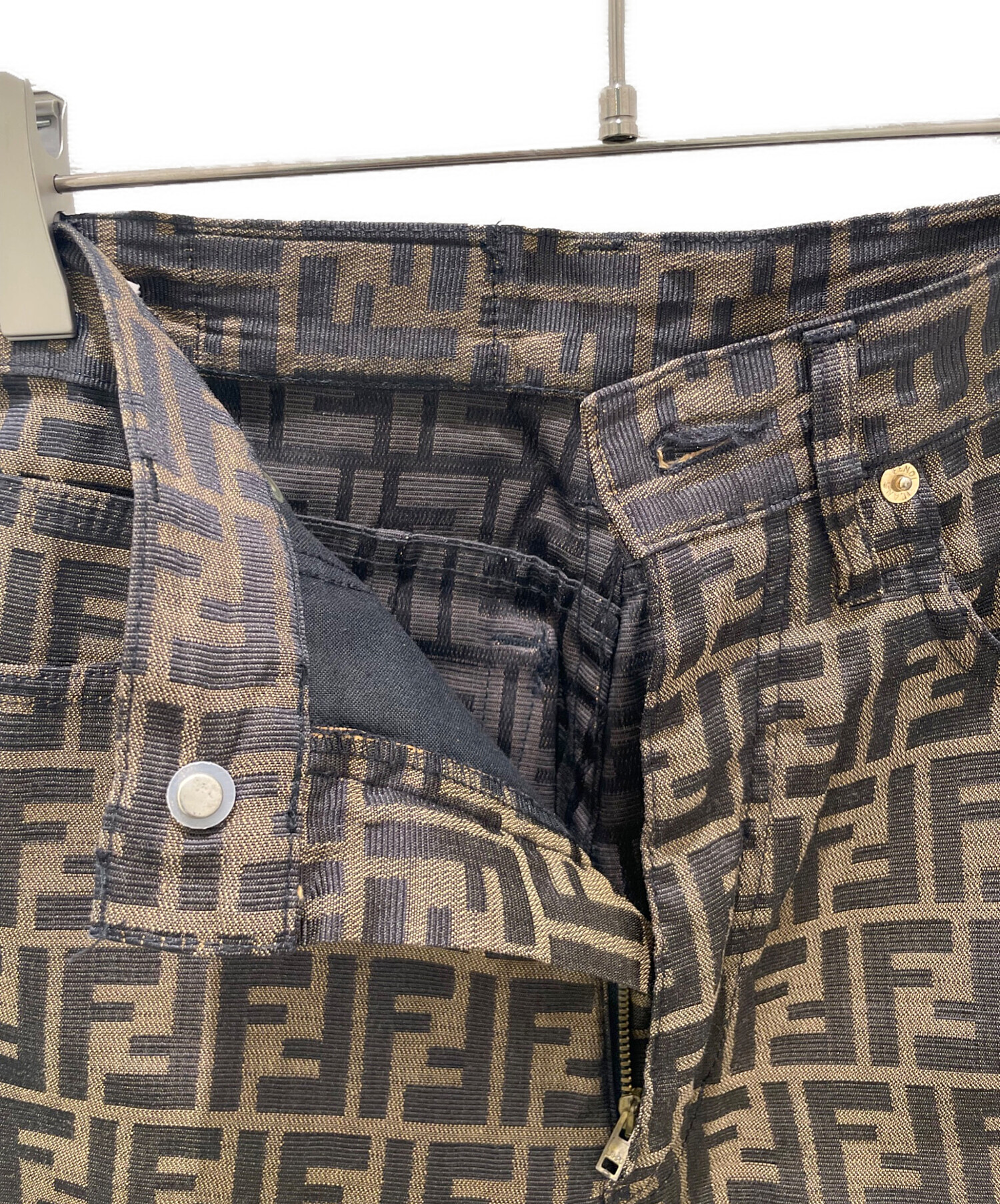 中古・古着通販】FENDI (フェンディ) ズッカ柄パンツ ブラウン サイズ