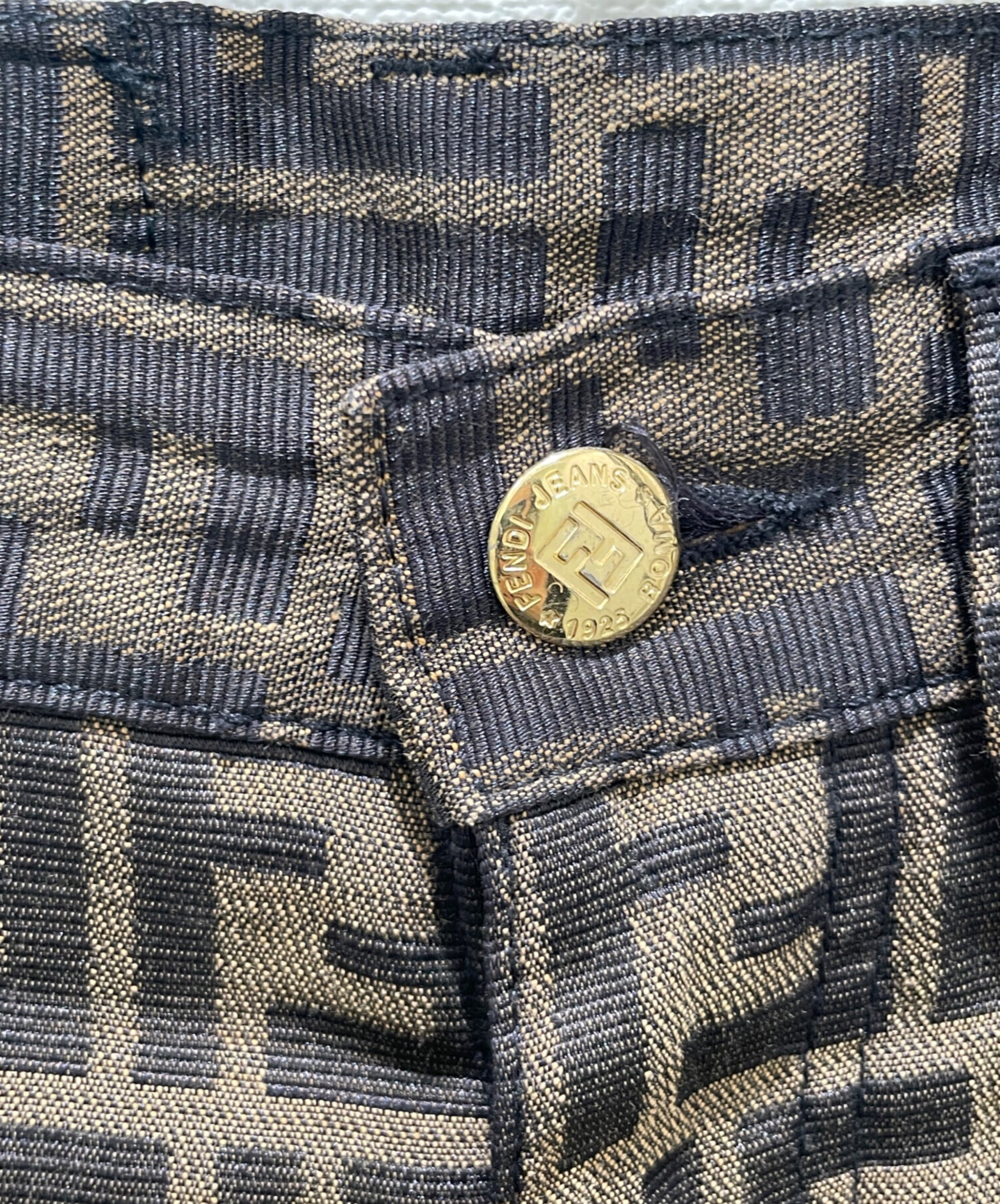 中古・古着通販】FENDI (フェンディ) ズッカ柄パンツ ブラウン サイズ
