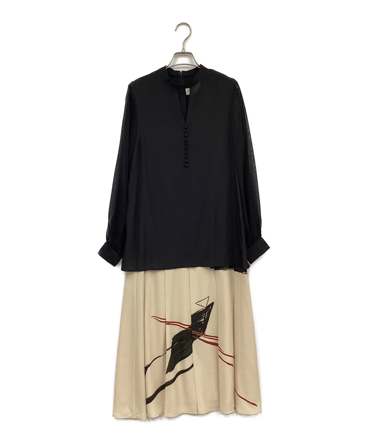 中古・古着通販】Ameri (アメリ) レイヤードワンピース ブラック