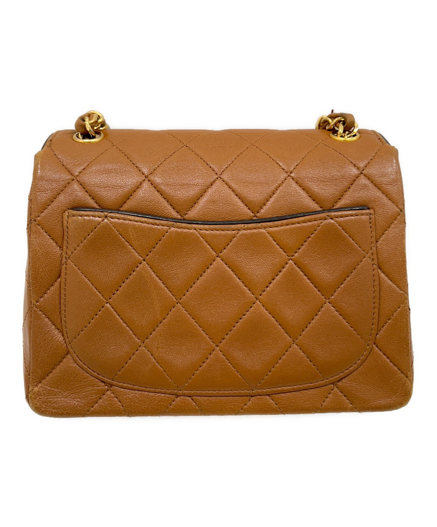 本物 シャネル CHANEL ココマーク マトラッセ チェーン ショルダーバッグ レザー ブラウン Matelasse バッグ 中古 シャネル マトラッセ レザー ショルダーバッグ ブラウン ゴールド金具