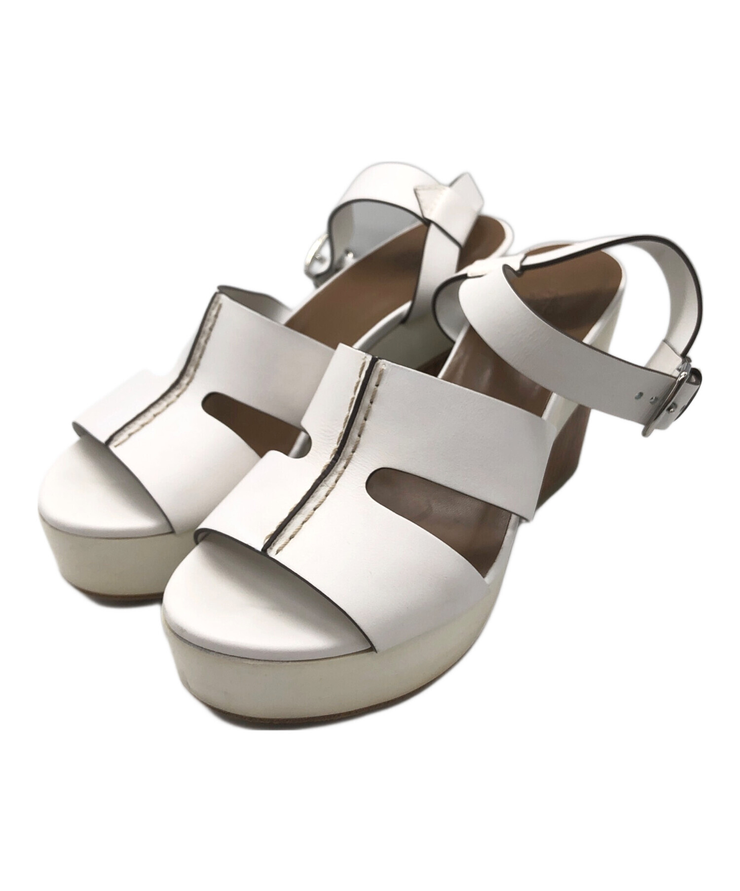 中古・古着通販】HERMES (エルメス) プラットフォームサンダル