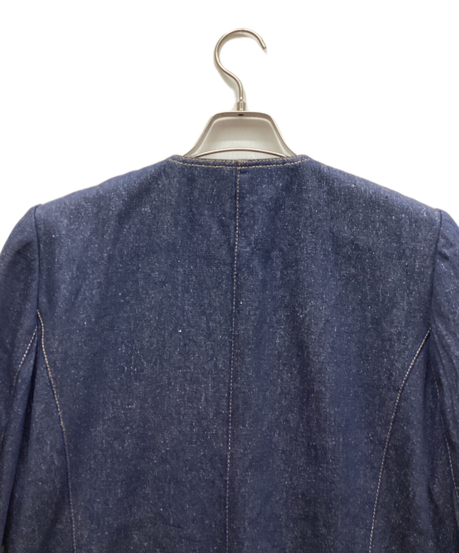 中古・古着通販】LEONARD (レオナール) ノーカラーシルクデニム