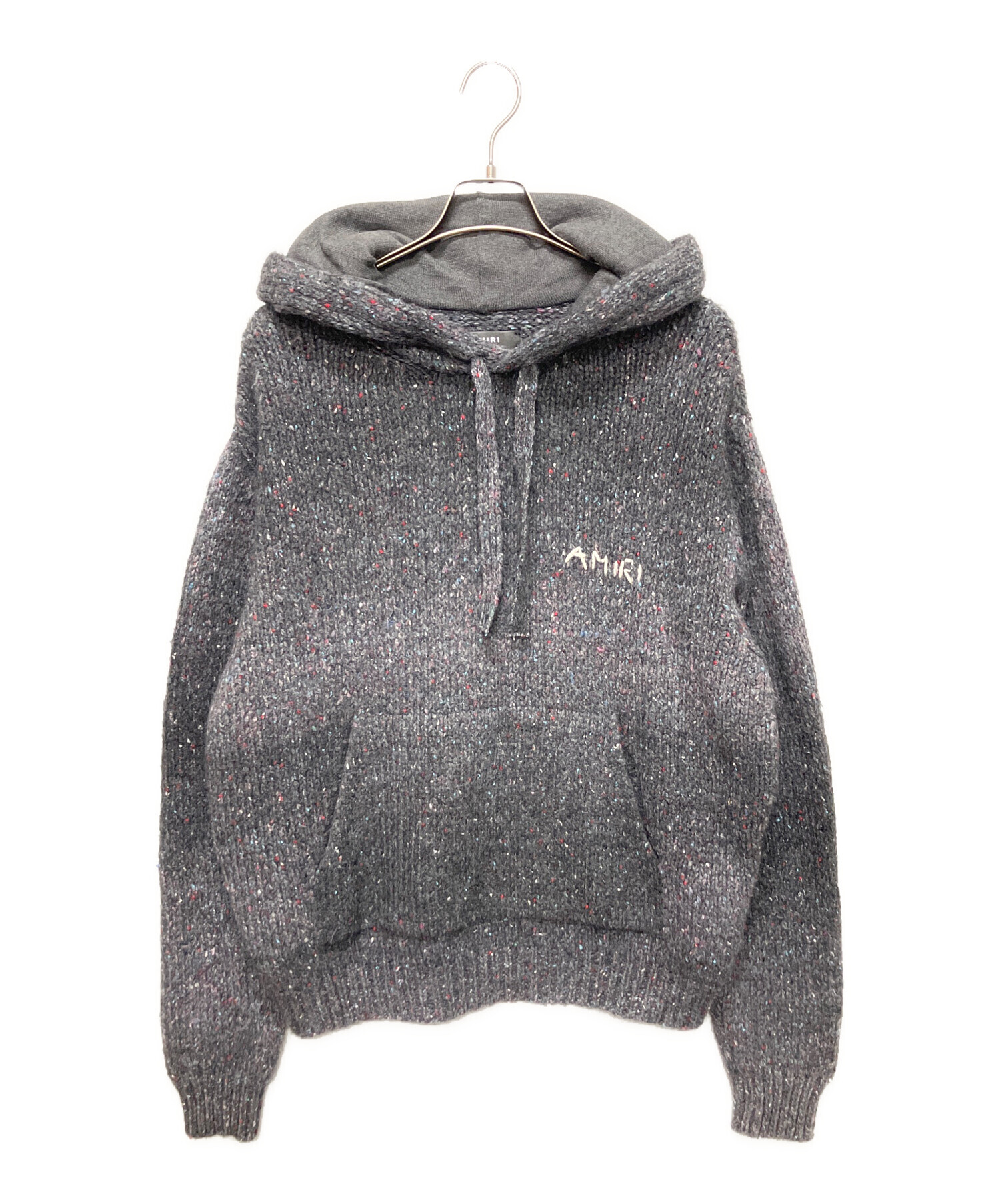 中古・古着通販】AMIRI (アミリ) Space Dye Knit Hoodie グレー サイズ