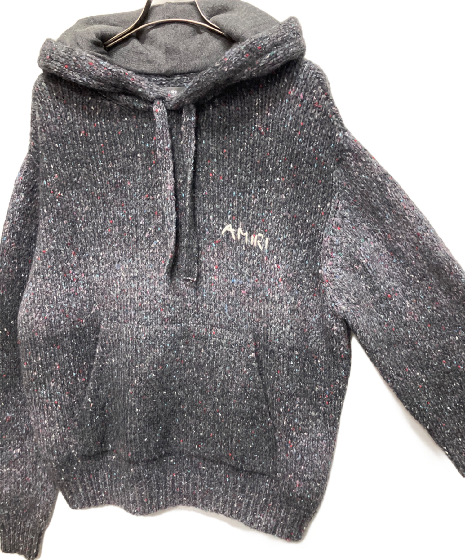 中古・古着通販】AMIRI (アミリ) Space Dye Knit Hoodie グレー サイズ