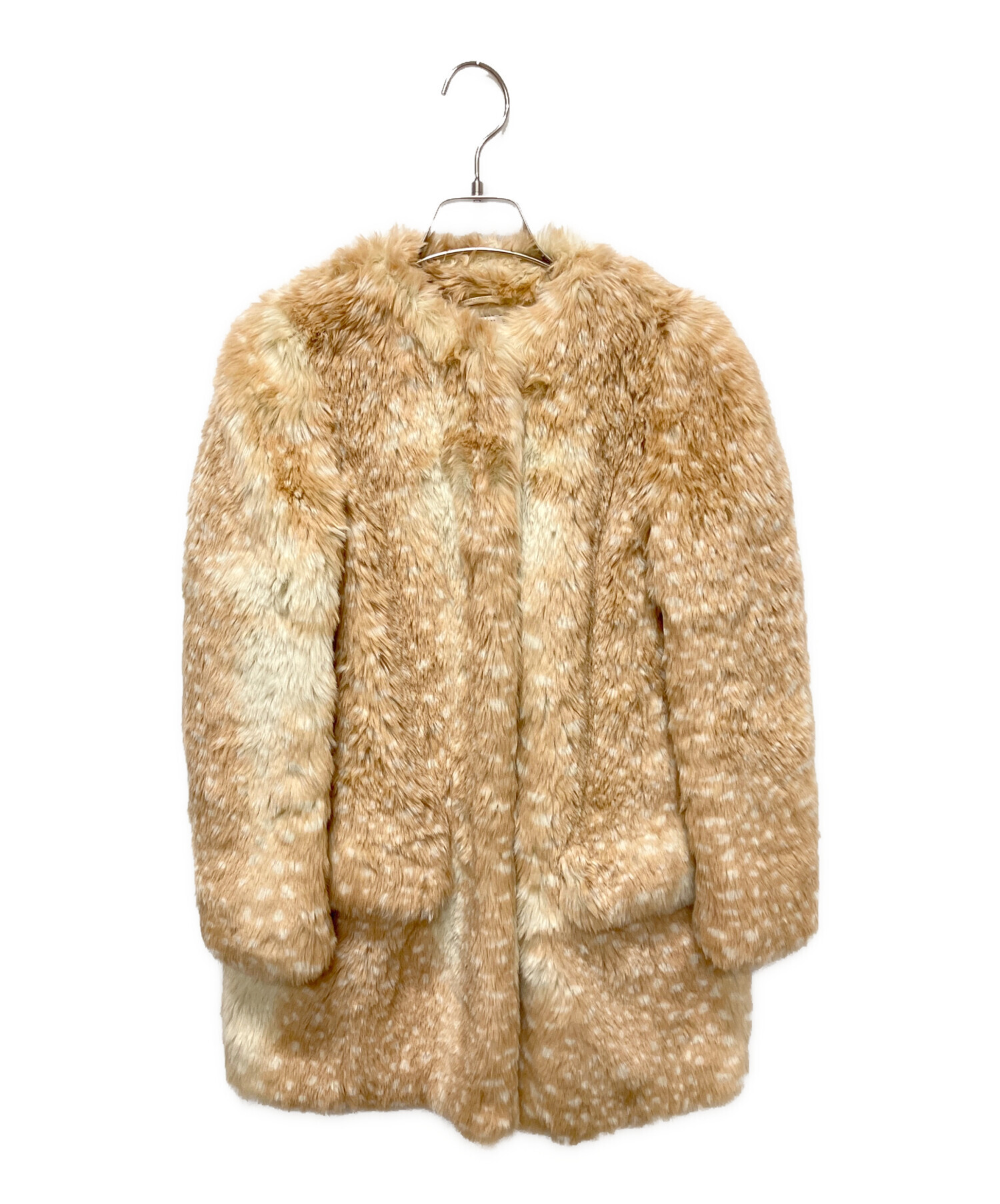 中古・古着通販】MIU MIU (ミュウミュウ) フェイクファーコート/バンビ