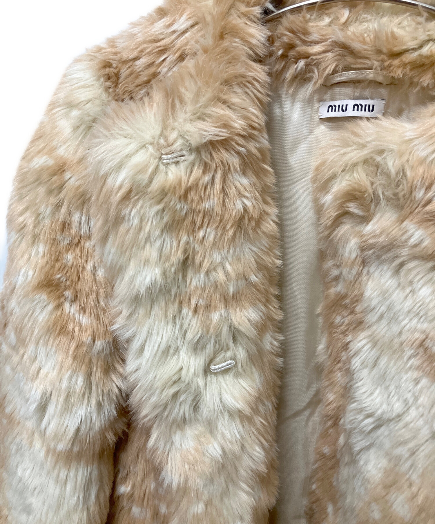 中古・古着通販】MIU MIU (ミュウミュウ) フェイクファーコート/バンビ