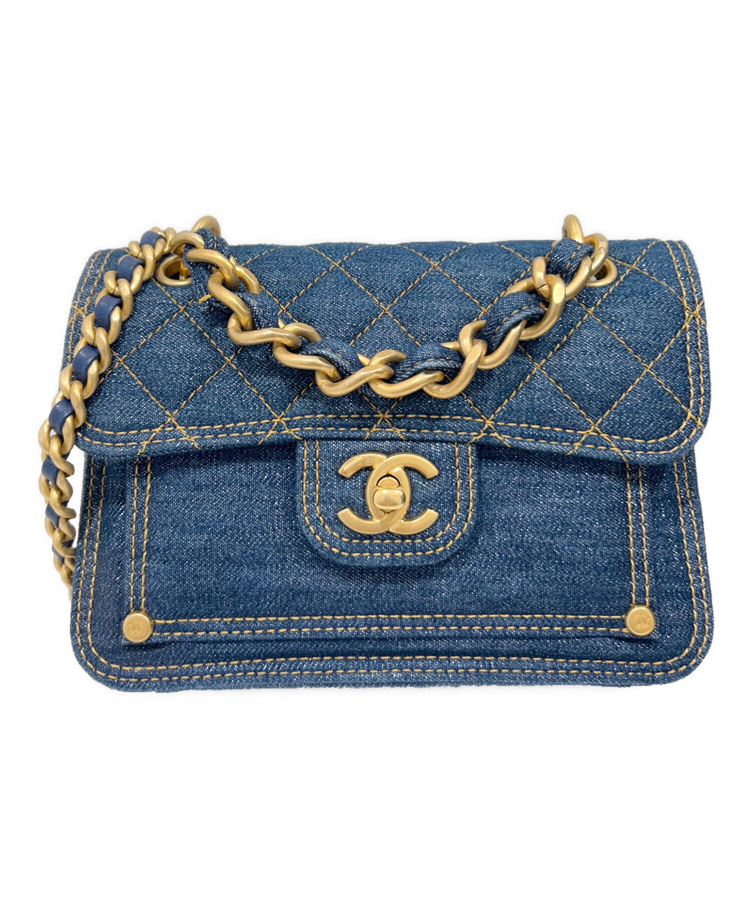 中古・古着通販】CHANEL (シャネル) ココマークデニムチェーン