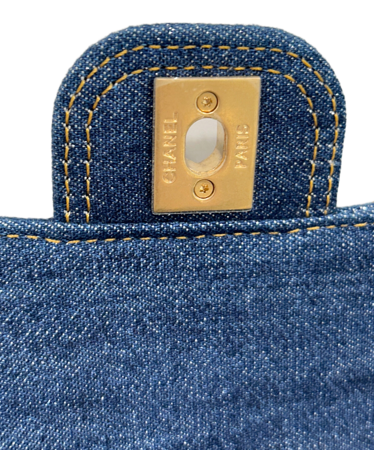 デニムチェーンバック　ココマーク ギャランティカード付き 中古・古着通販】CHANEL (シャネル) ココマークデニムチェーン
