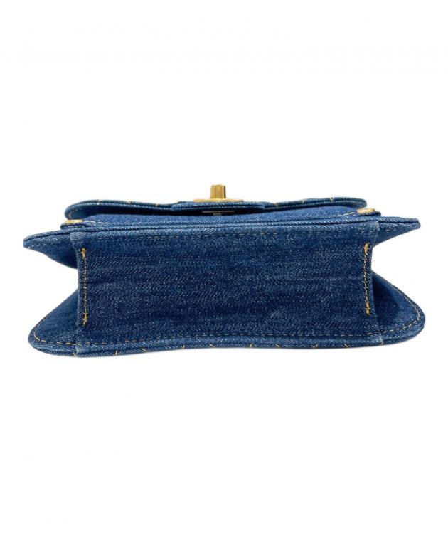 CHANEL シャネルショルダーバック可愛いデニム地ココマーク 中古・古着通販】CHANEL (シャネル) ココマークデニムチェーン
