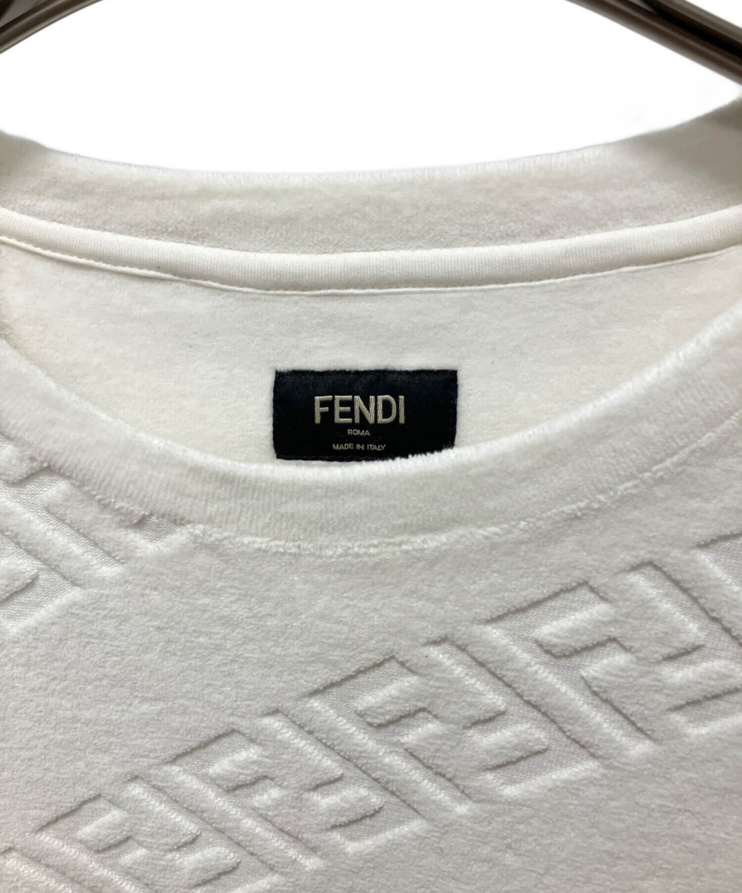 中古・古着通販】FENDI (フェンディ) ズッカ柄スウェット ホワイト