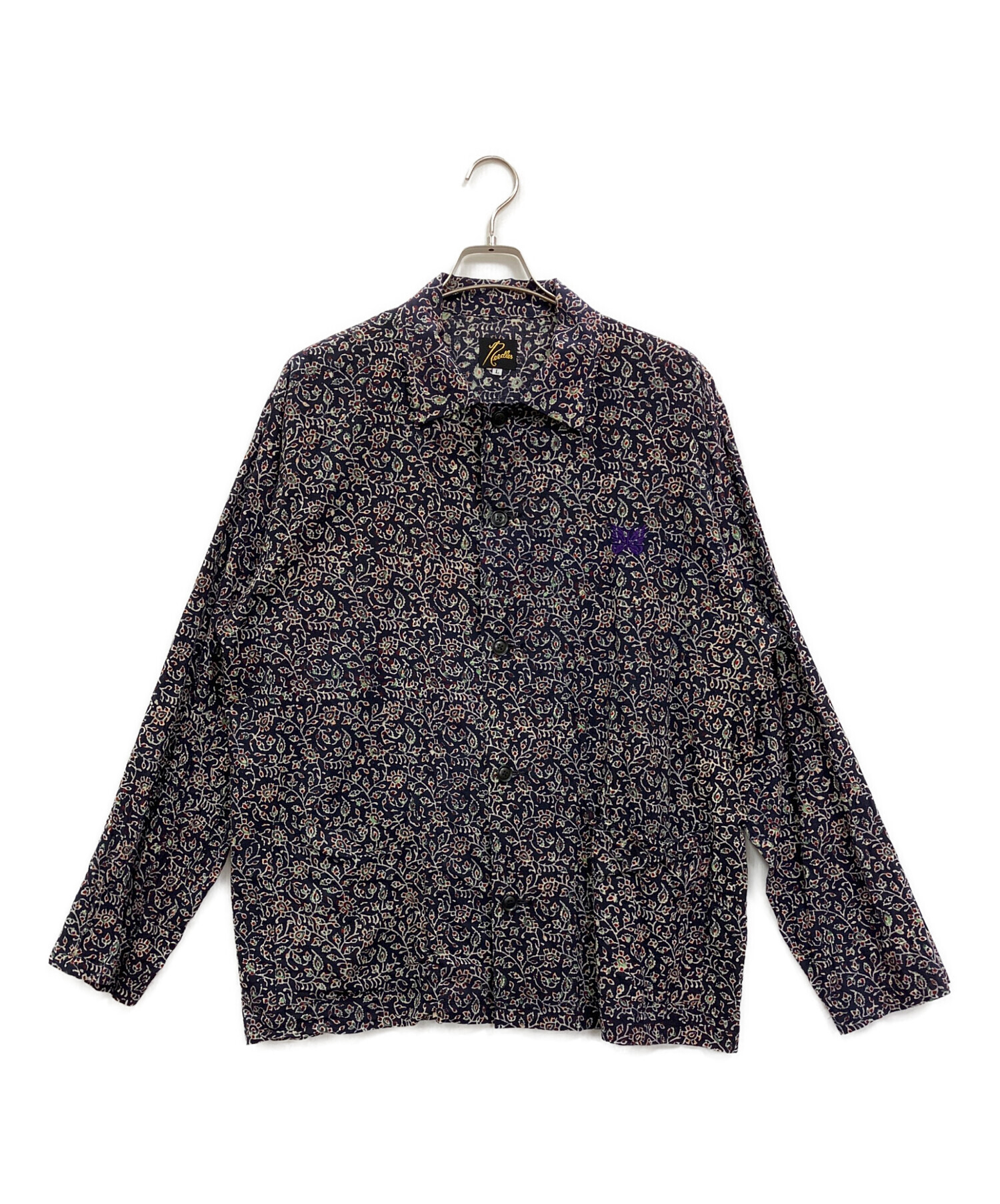中古・古着通販】Needles (ニードルズ) L/S Cabana Shirt ネイビー