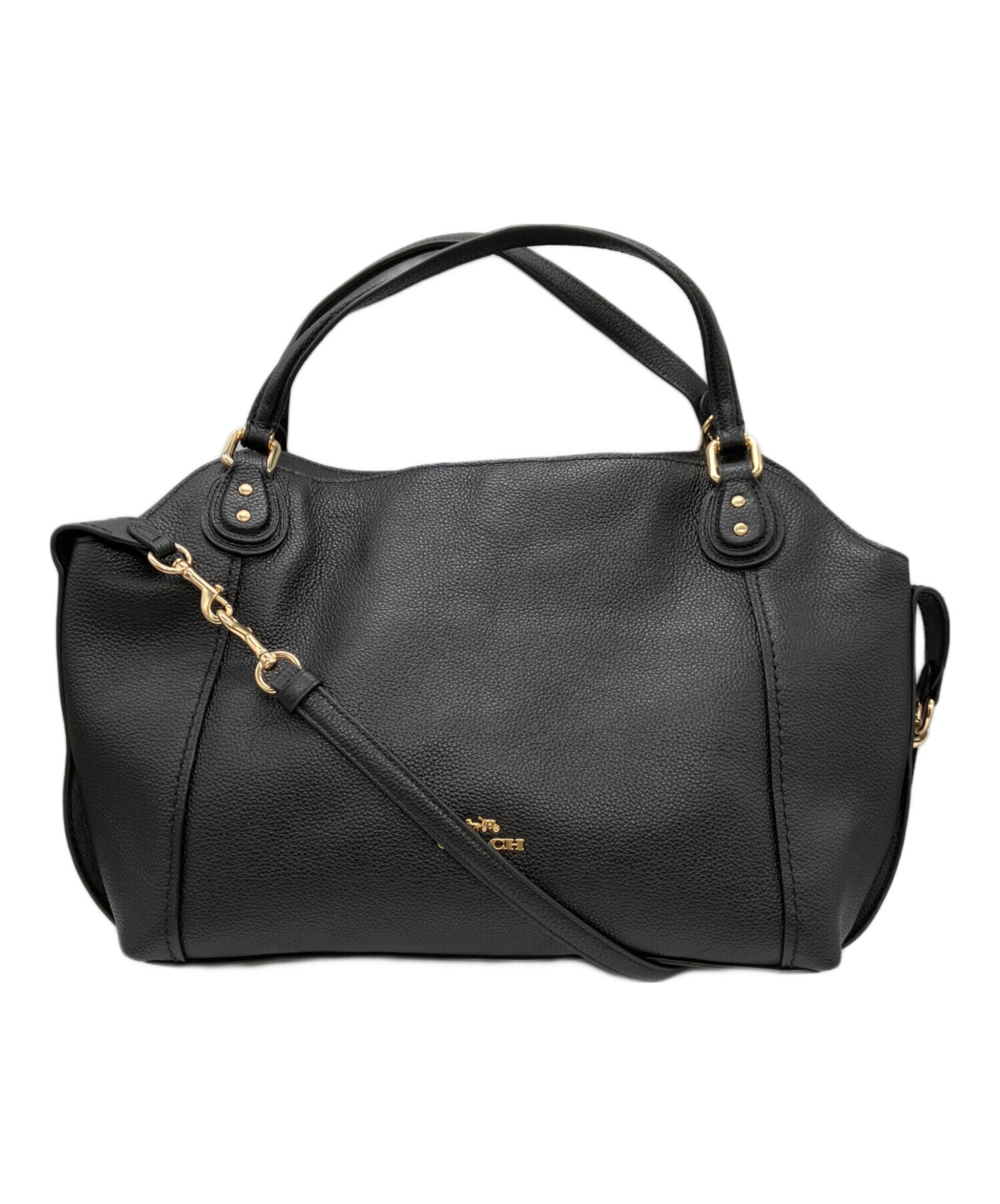 【美品】COACHコーチ 2way ショルダーバッグ ブラック レザー　イーディ 中古・古着通販】COACH (コーチ) 2WAYバッグ ブラック｜ブランド・古着