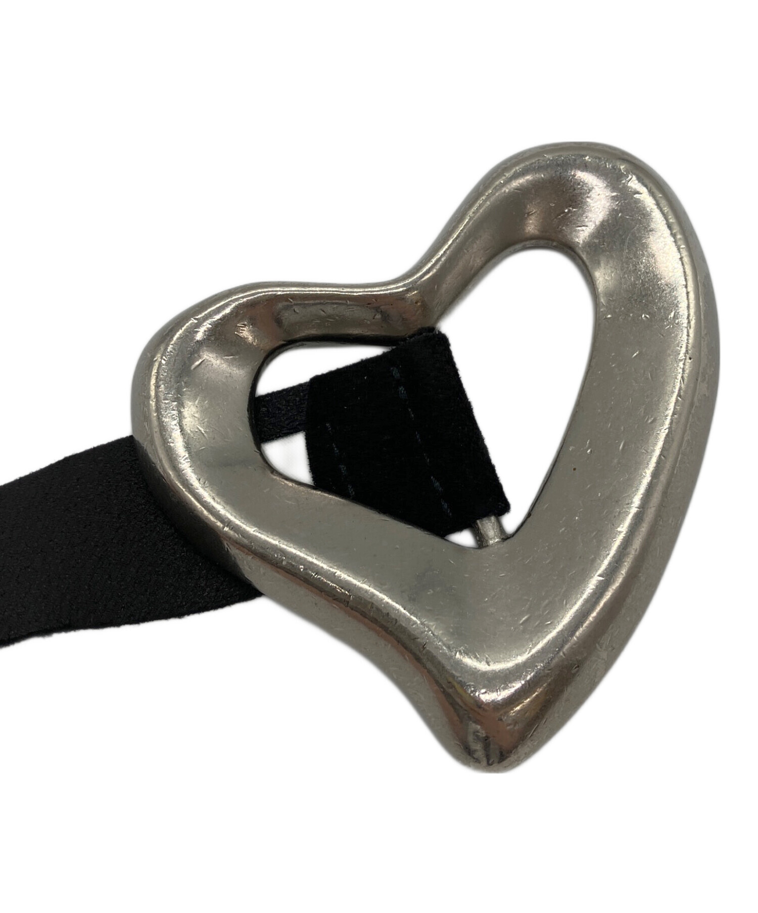小物 SEA BIG HEART SUEDE BELT 中古・古着通販】SEA (シー) BIG HEART SUEDE BELT ブラック｜ブランド