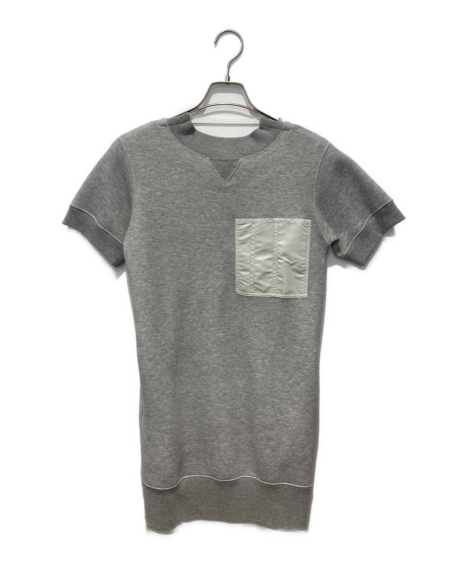中古・古着通販】sacai (サカイ) sponge sweat dress グレー サイズ:1