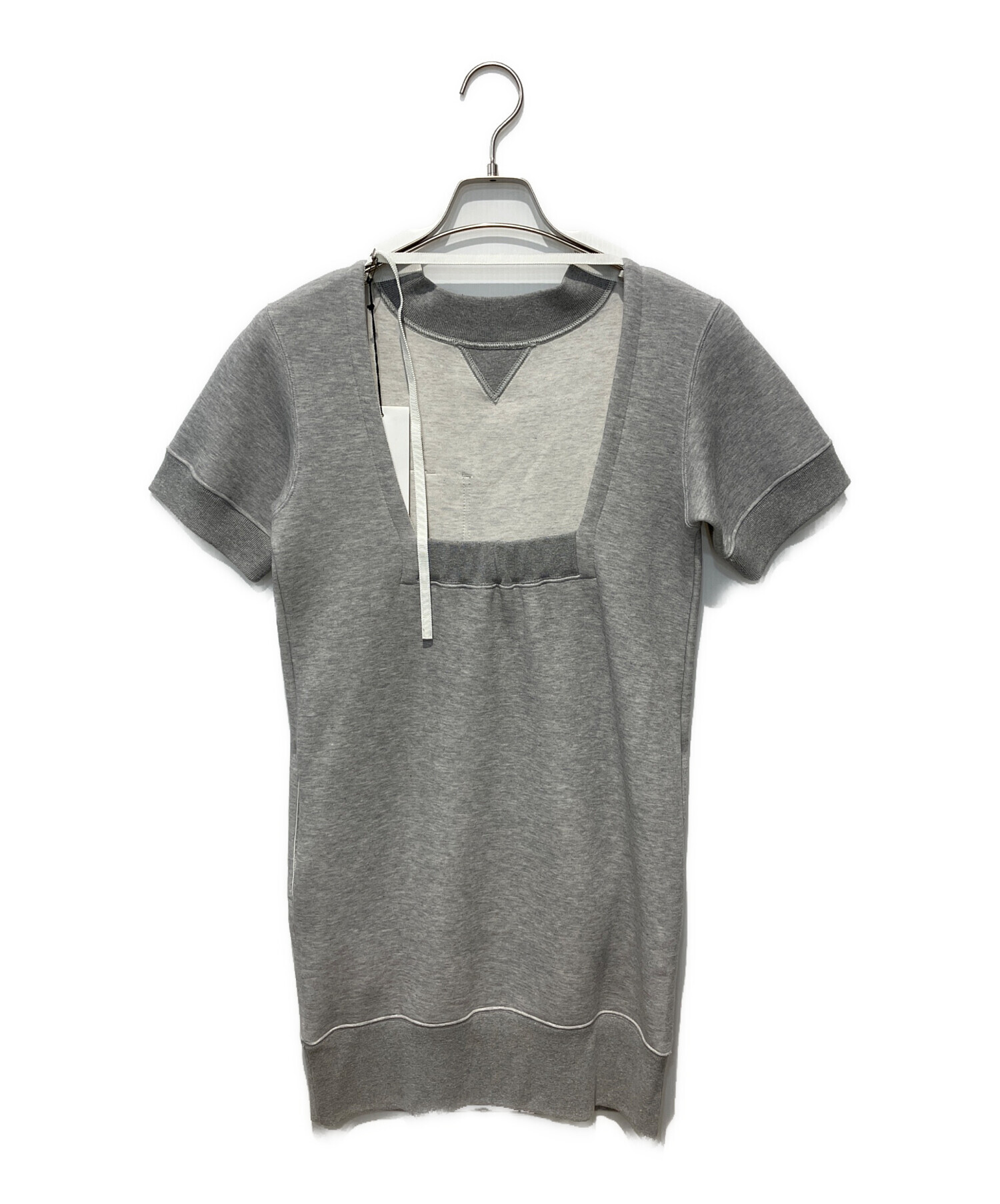 中古・古着通販】sacai (サカイ) sponge sweat dress グレー サイズ:1