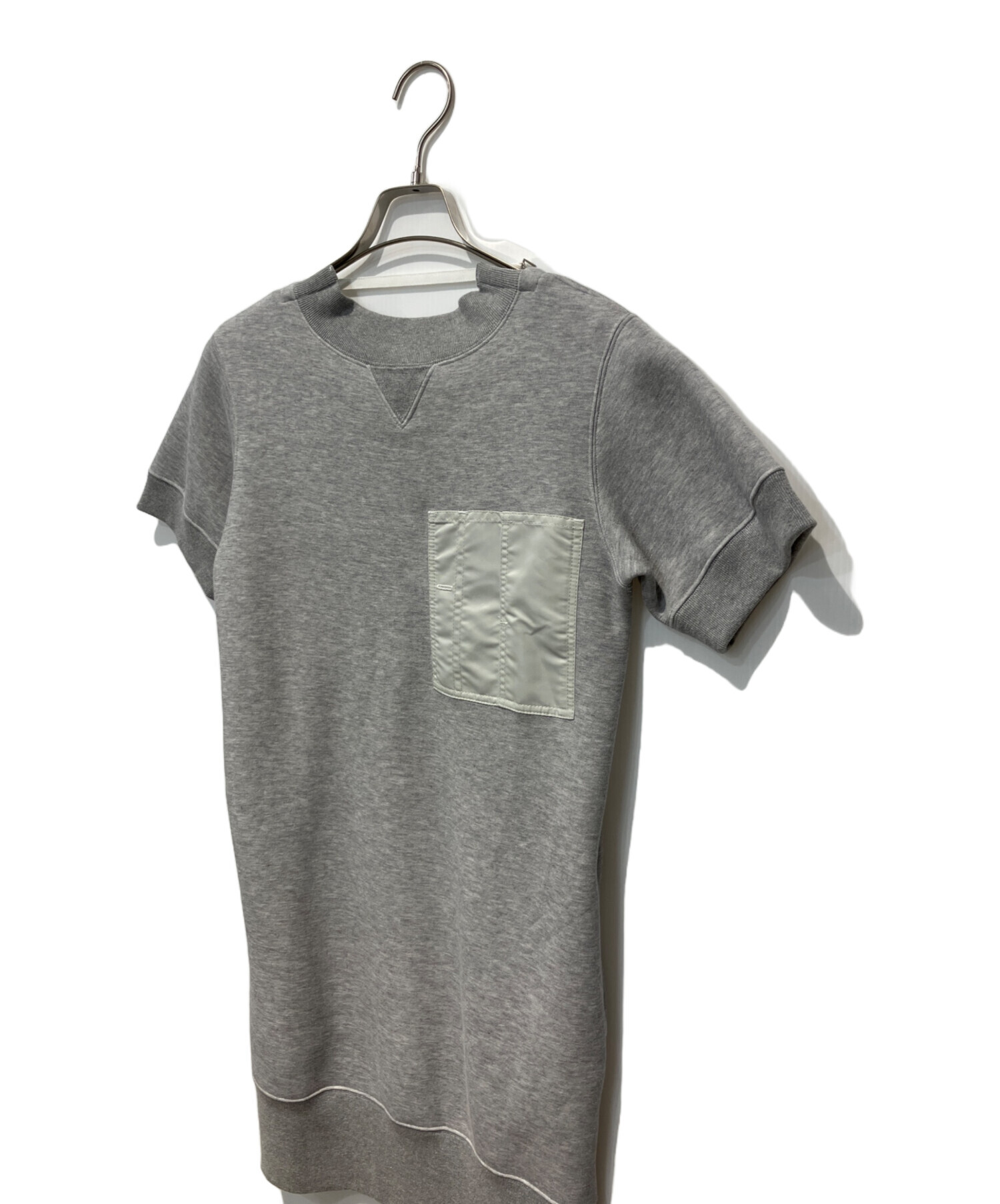 中古・古着通販】sacai (サカイ) sponge sweat dress グレー サイズ:1